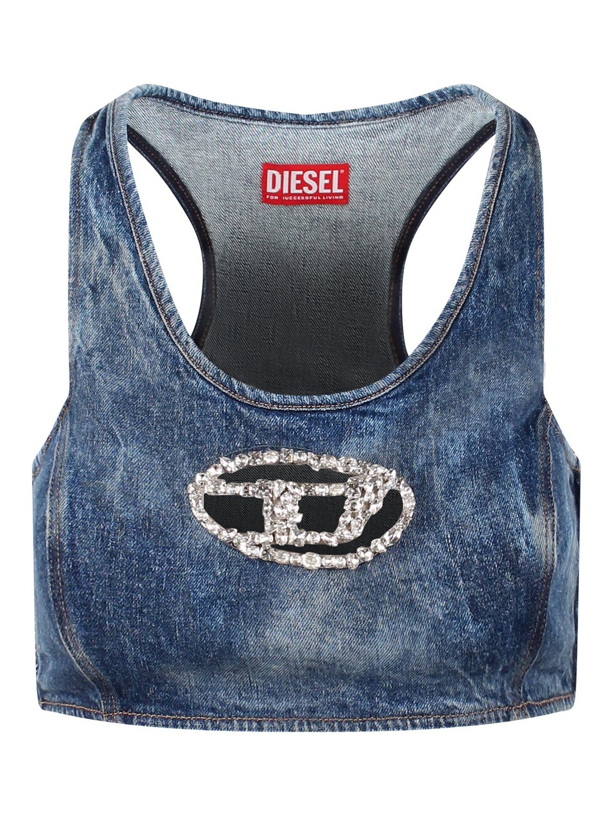 Diesel Top With Decoration In Blue