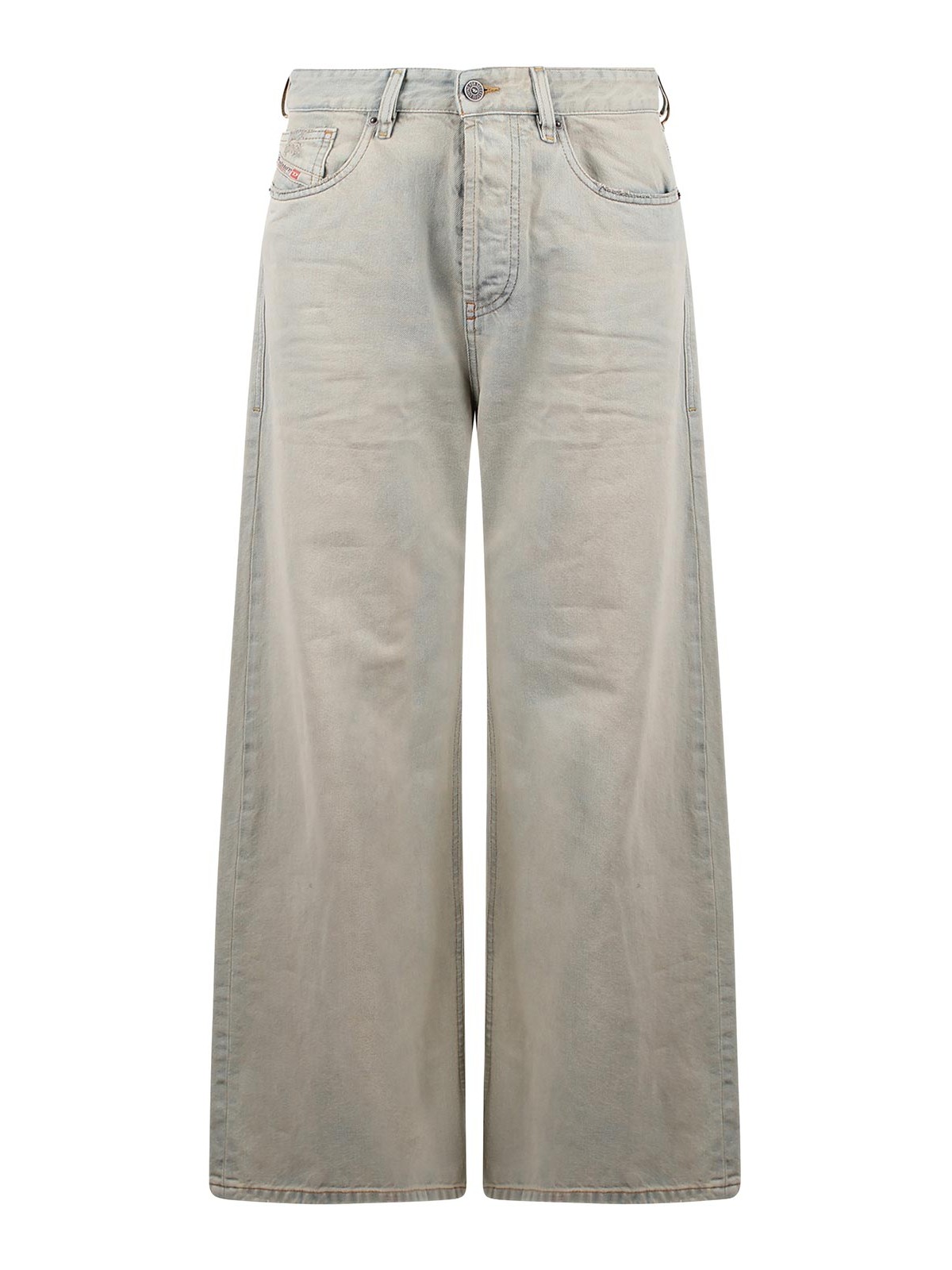 Shop Diesel D-sire Wide Leg Jeans 1996 In Grey