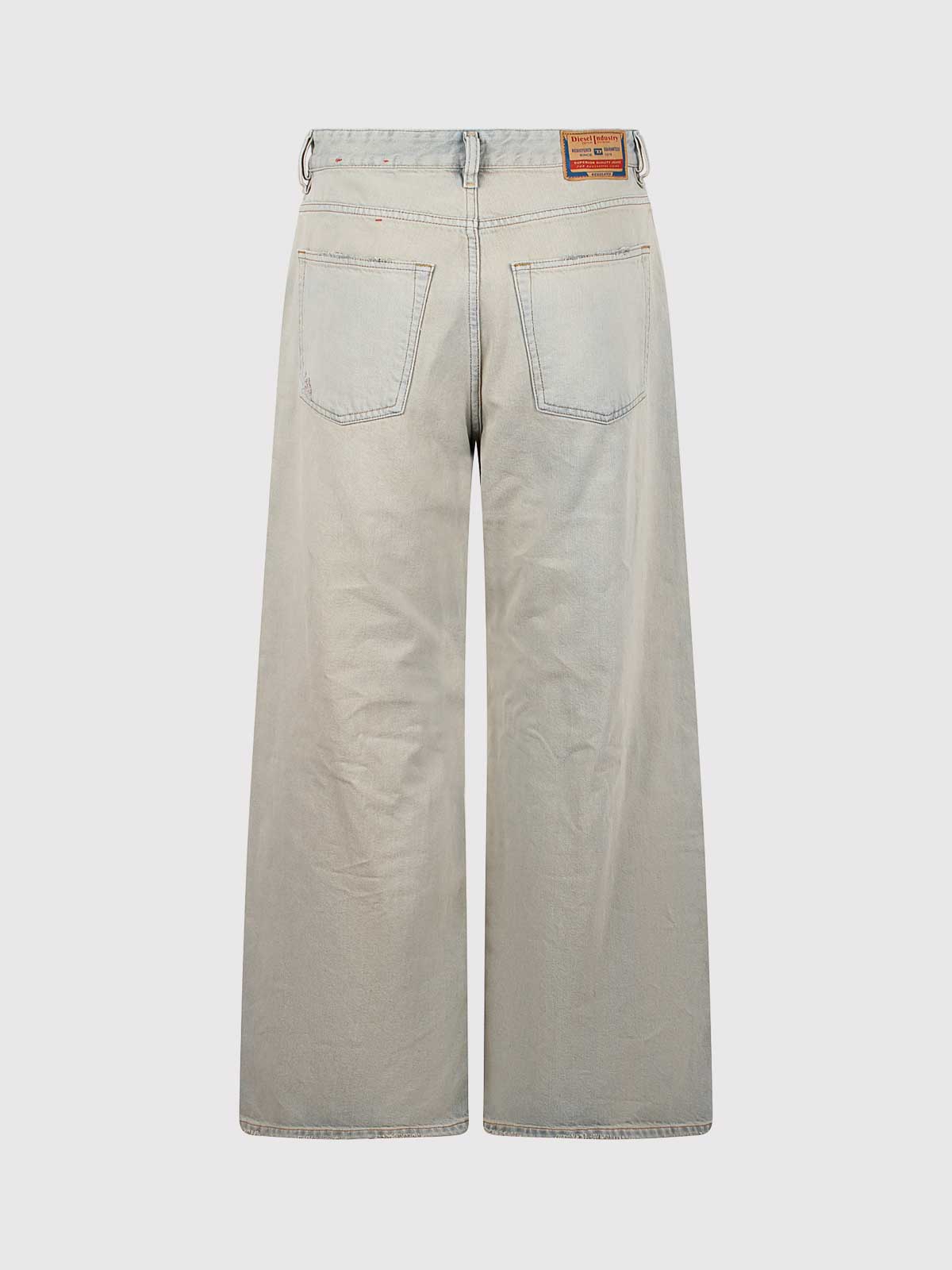 Shop Diesel D-sire Wide Leg Jeans 1996 In Grey