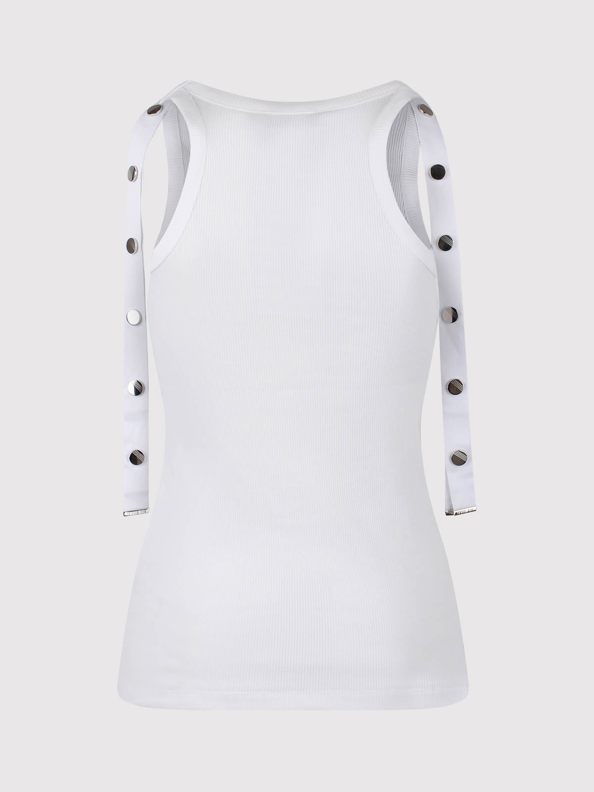 Shop Attico Tank Top With Logo Application In White