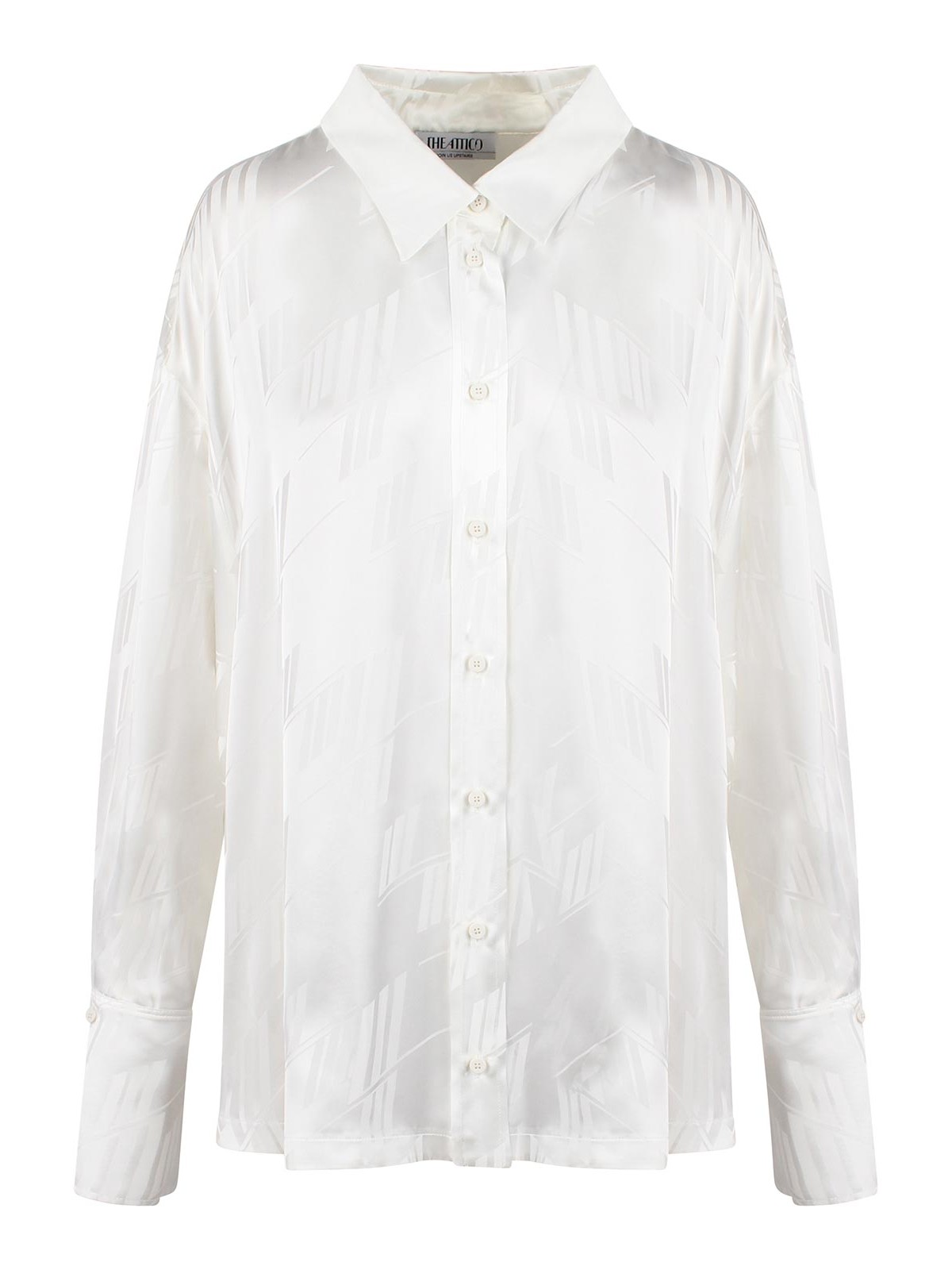 Attico Diana Asymmetric Shirt In White