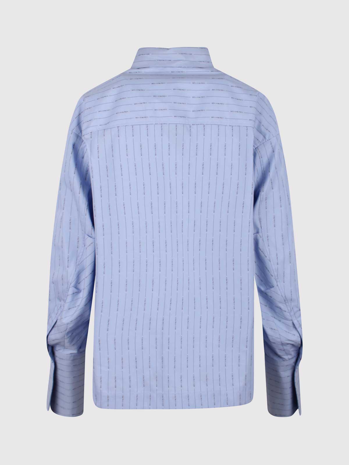 Shop Attico Eliza Shirt With Print In Blue