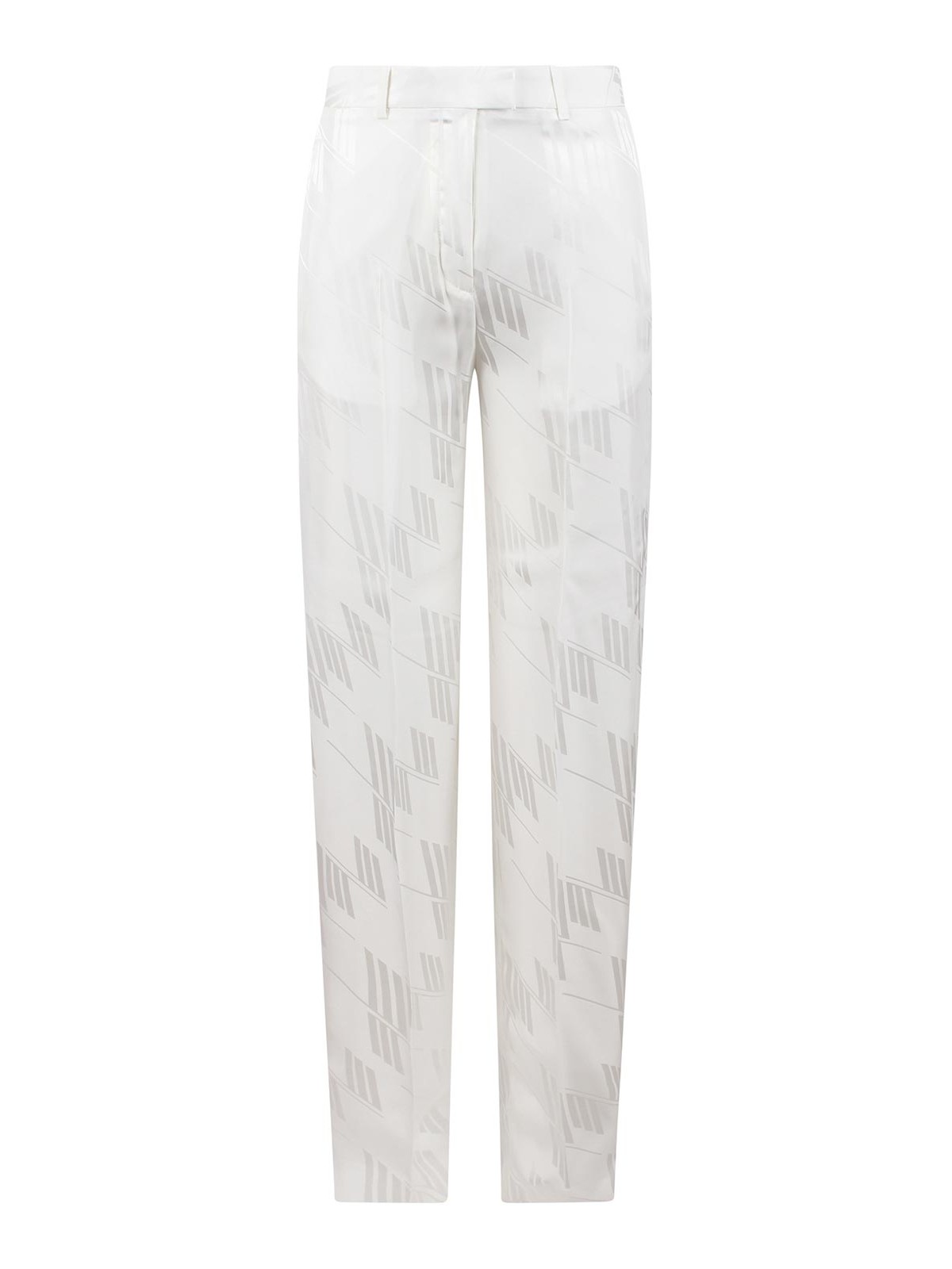 Attico Trousers With Jacquard Effect In White