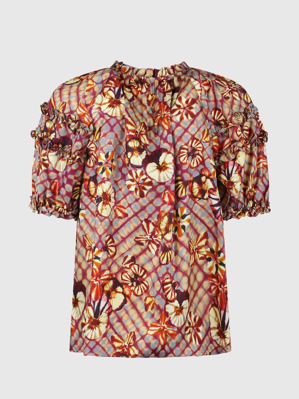 Shop Ulla Johnson Annabella Blouse With Flowers In Multicolour