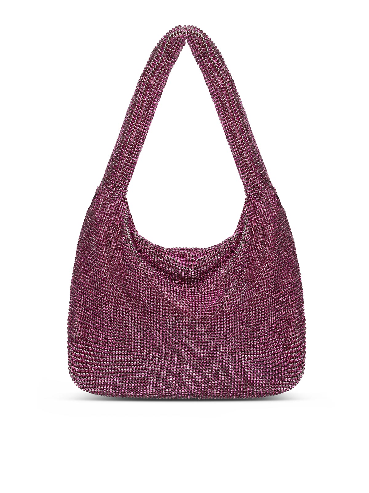 Kara Crystal Mesh Bag Decorated In Crystals In Pink