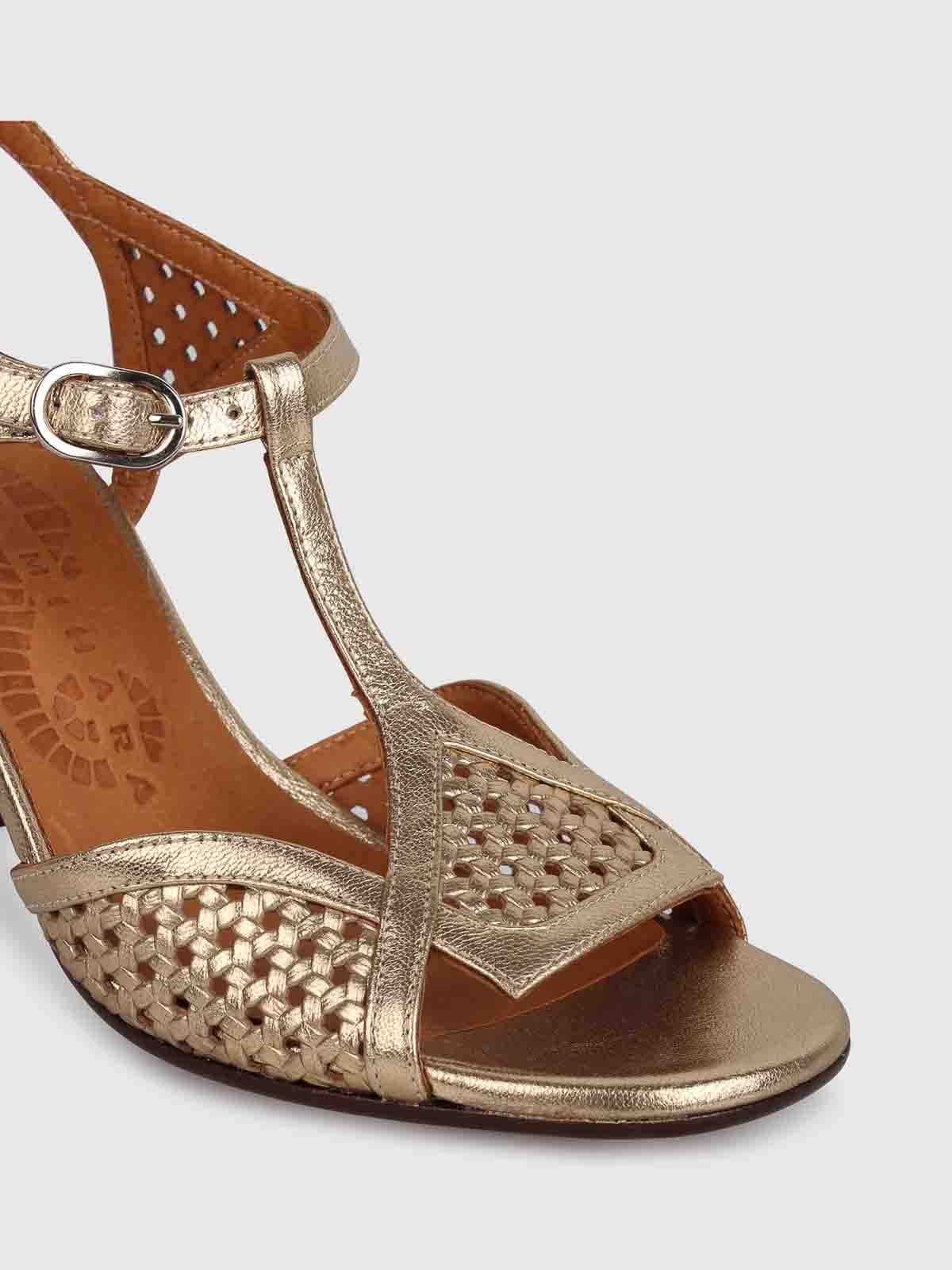 Shop Chie Mihara Bessy Metallic Sandals In Gold