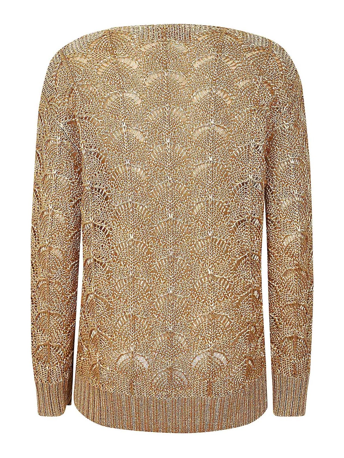 Shop Alberta Ferretti Sweater In Gold