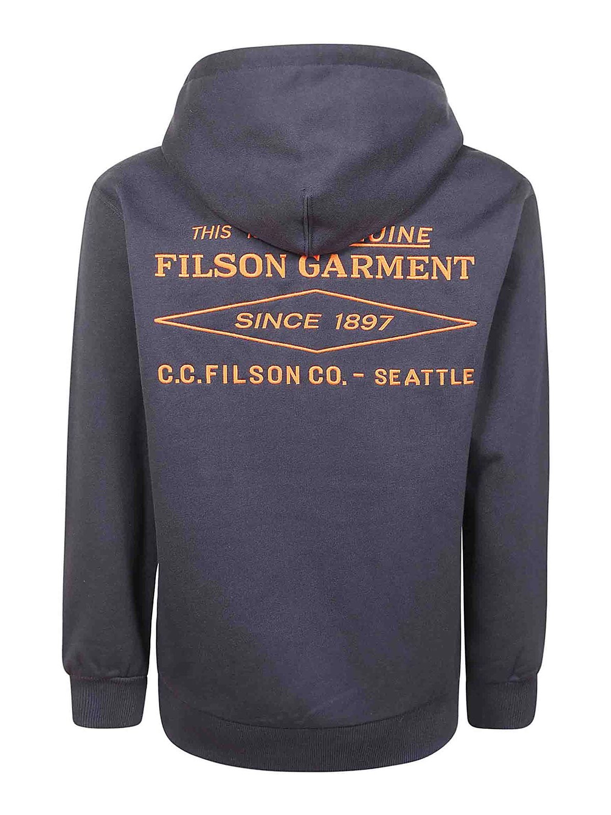 Shop Filson Prospector Embroidered Hoodie In Dark Blue