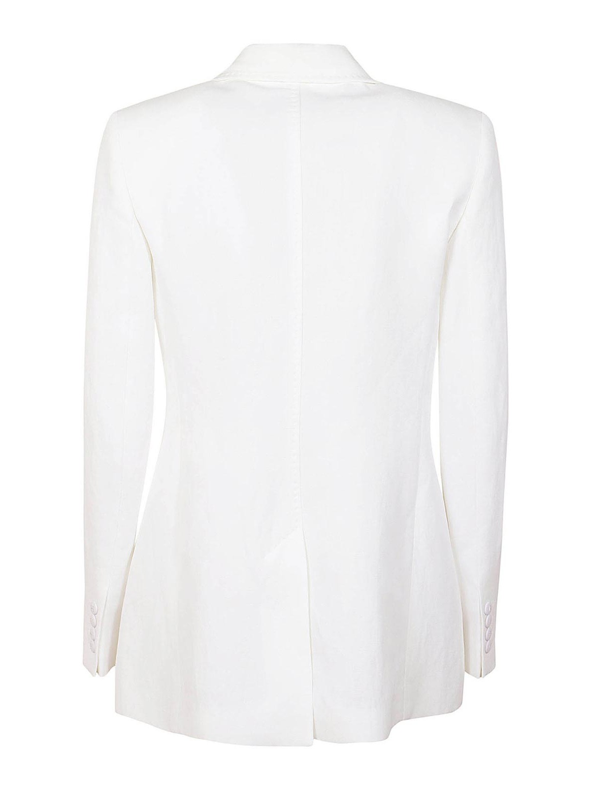 Shop Max Mara Single-breasted Blend Blazer In White