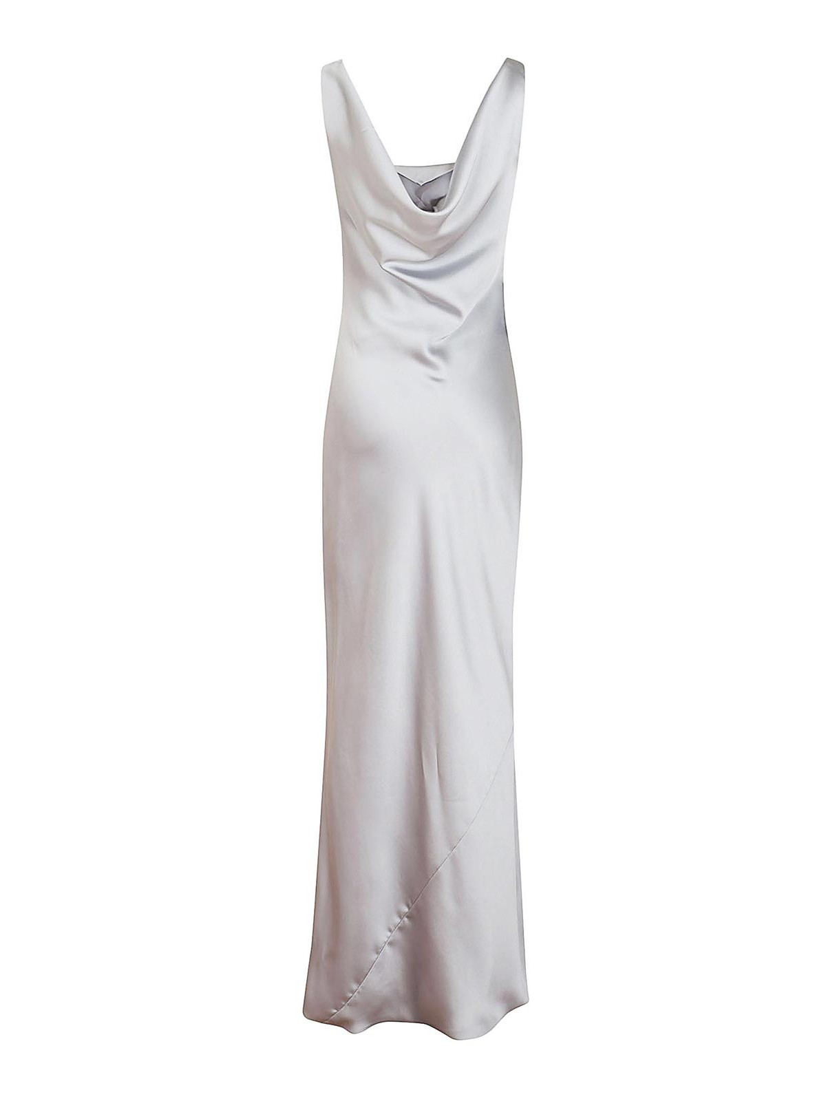 Shop Norma Kamali Long Dress In Silver