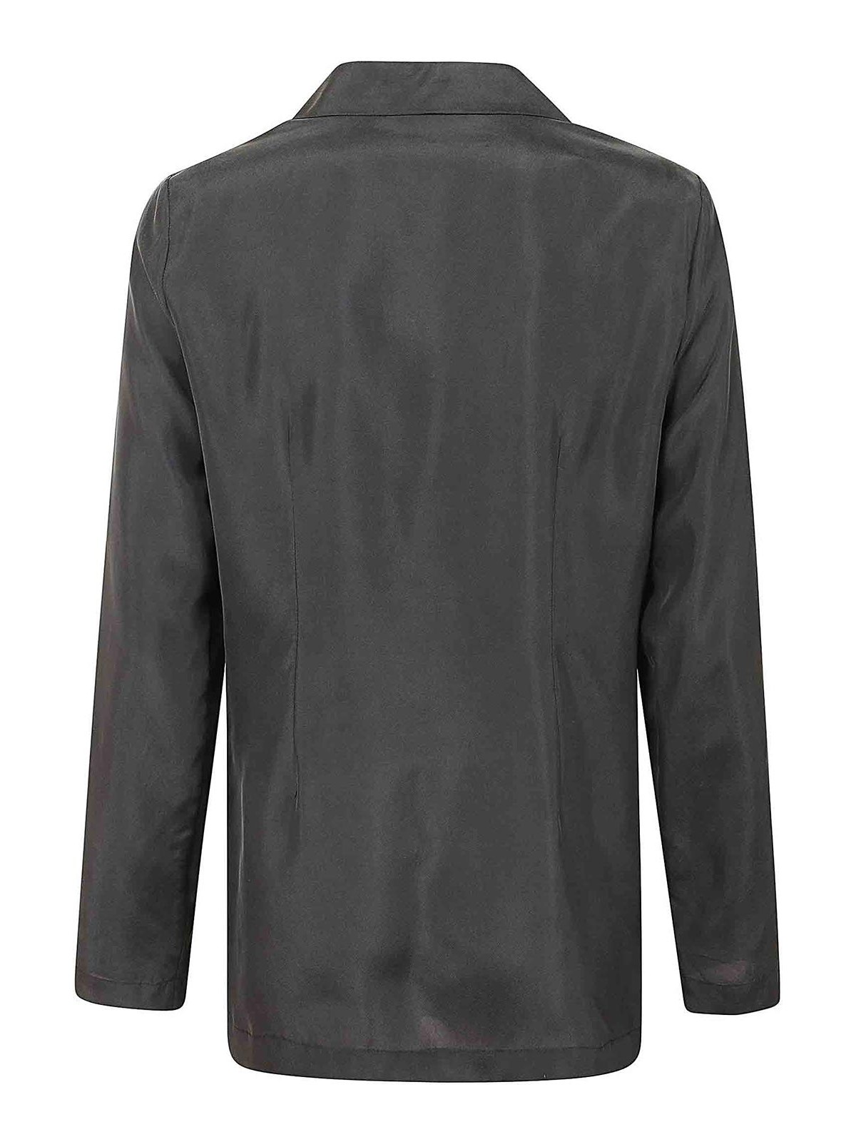 Shop P.a.r.o.s.h Mother-of-pearl Button Jacket In Black