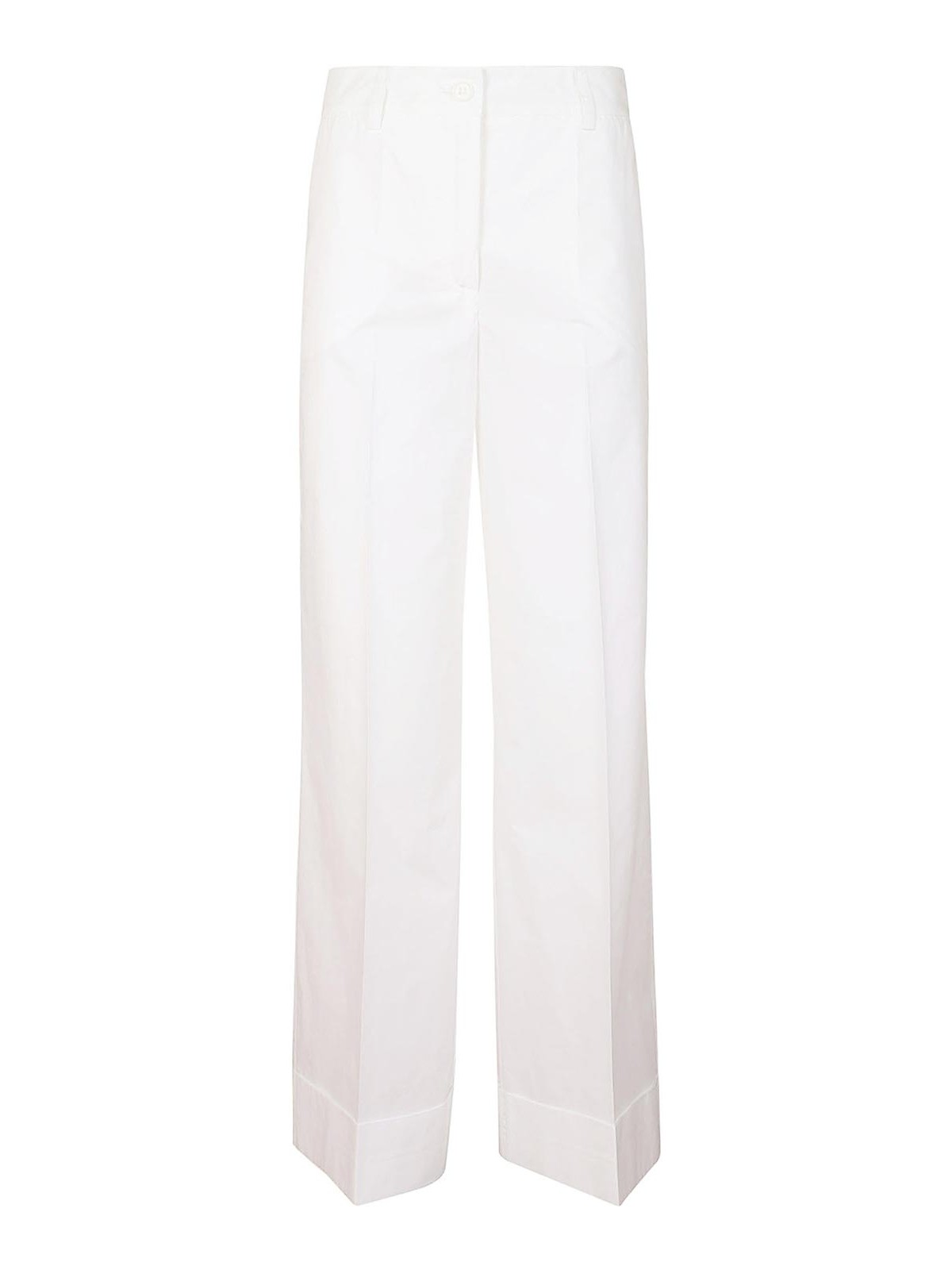 Shop P.a.r.o.s.h Satin Trousers In White