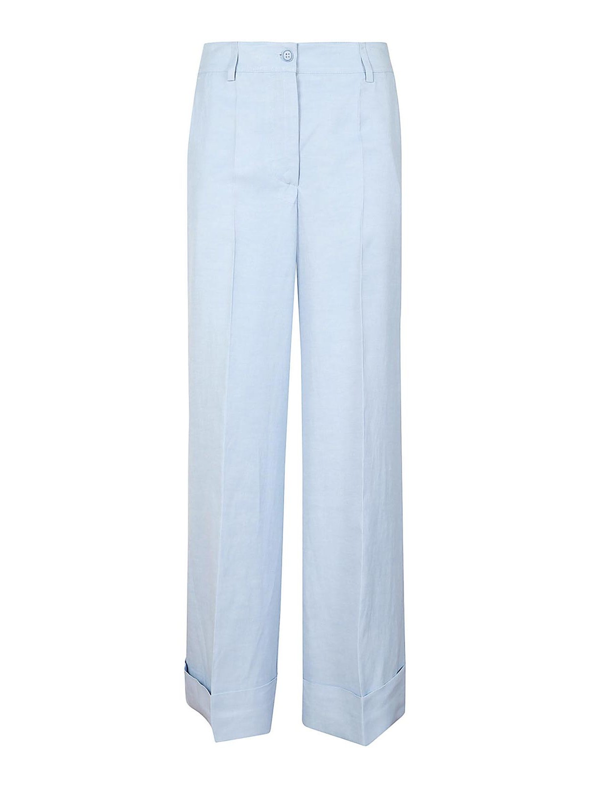 Shop P.a.r.o.s.h Casual Trousers In Light Blue
