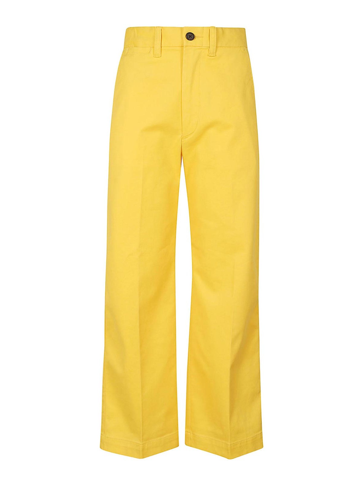 Polo Ralph Lauren Stretch Gabardine Trousers In Yellow