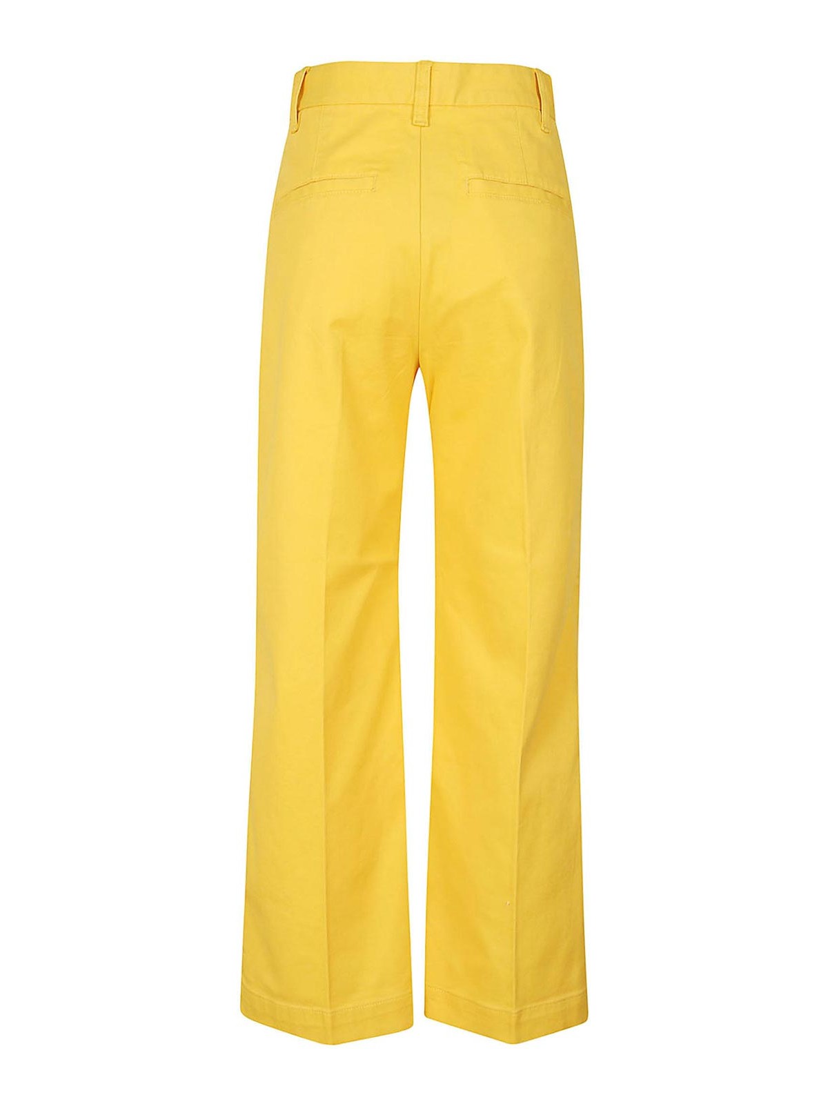 Shop Polo Ralph Lauren Stretch Gabardine Trousers In Yellow