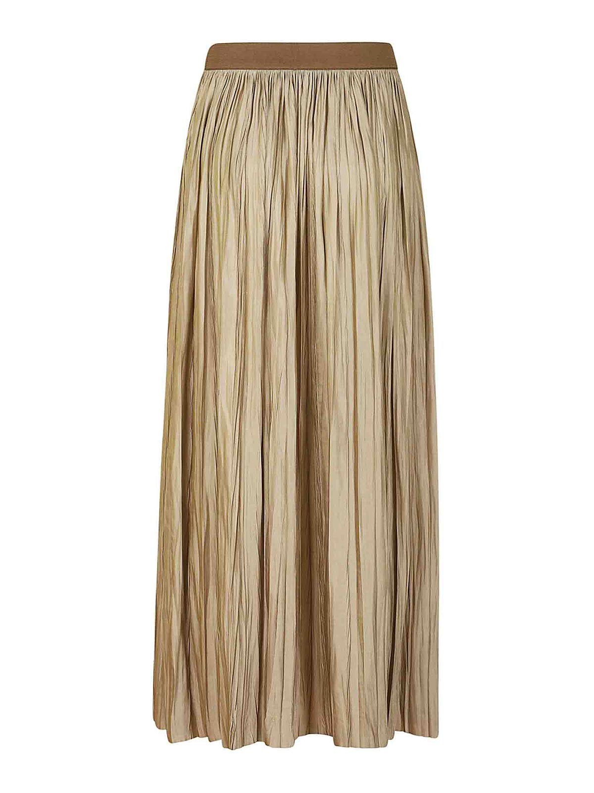 Shop Roberto Collina Pleated Skirt In Light Brown