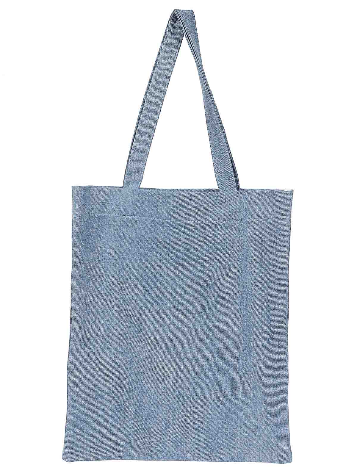 Shop Yohji Yamamoto Shopping Bag In Blue Denim In Light Blue