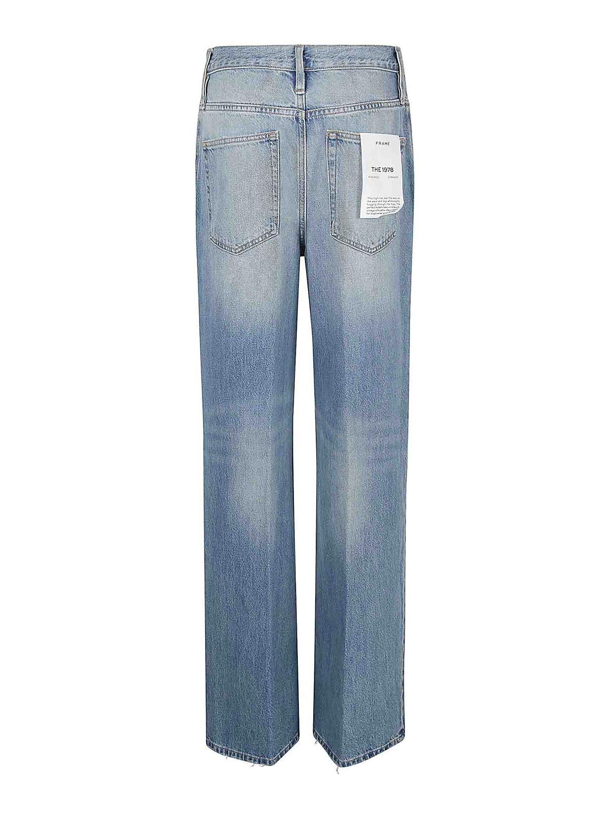 Shop Frame Denim Button Fastening Pants In Lavado Claro