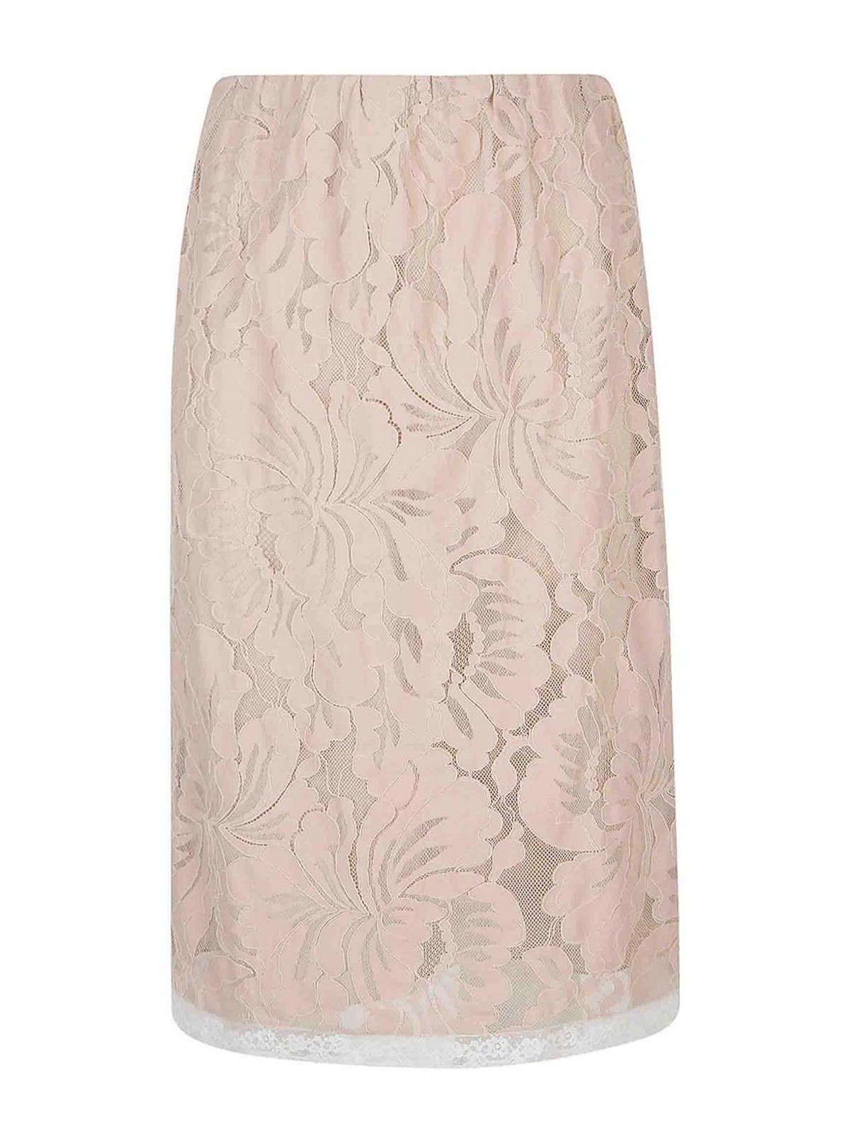 Shop N°21 El Vita Lace Skirt In Rosado Claro