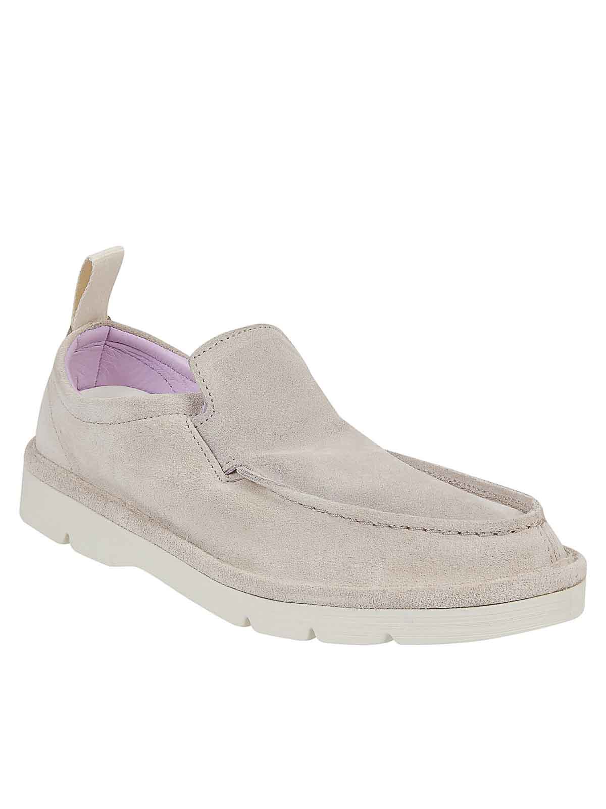 Shop Pànchic Suede Moccasin In Grey