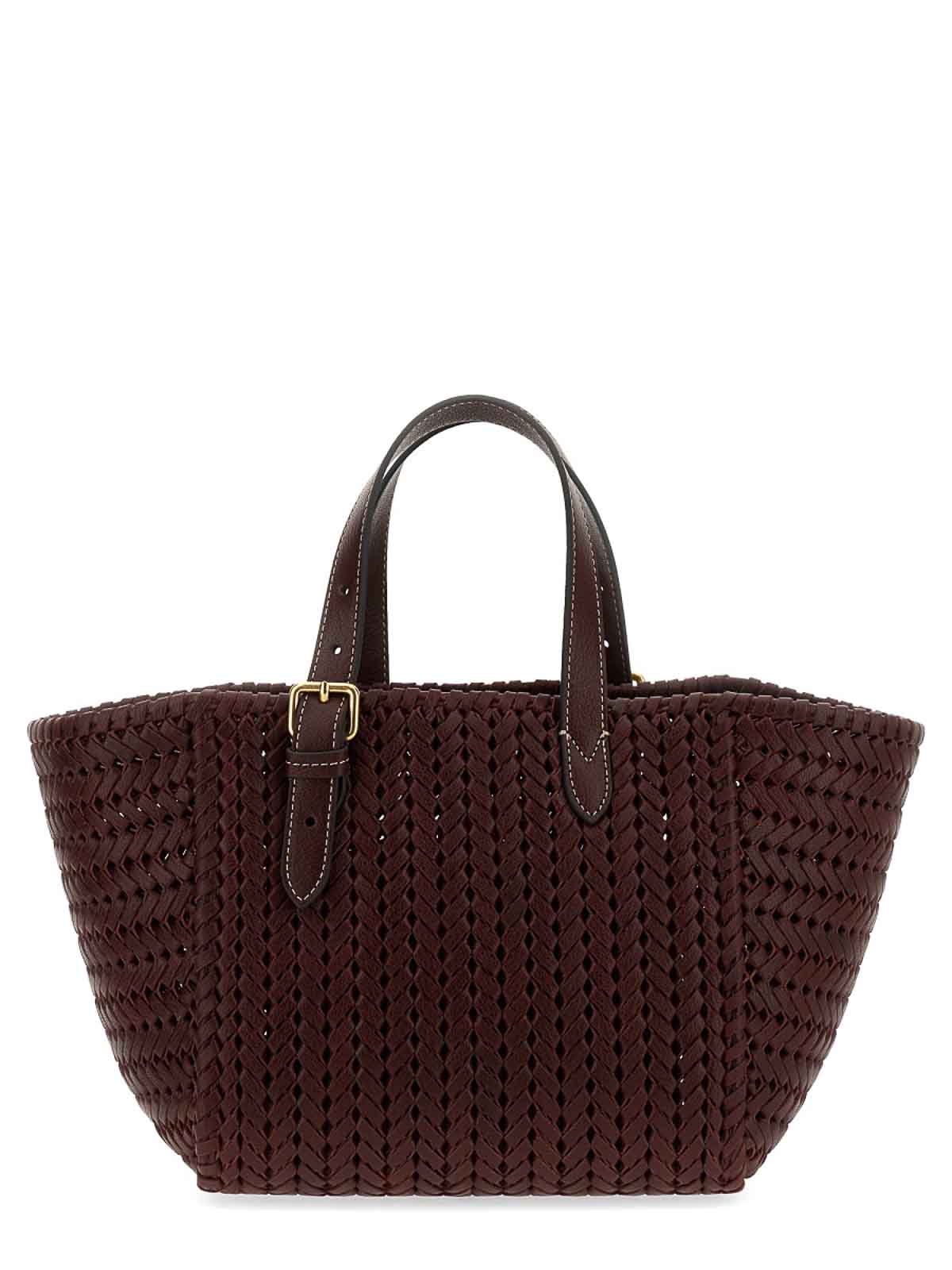 Anya Hindmarch Neeson Square Bag - Dark Red|187374ROSEWOOD