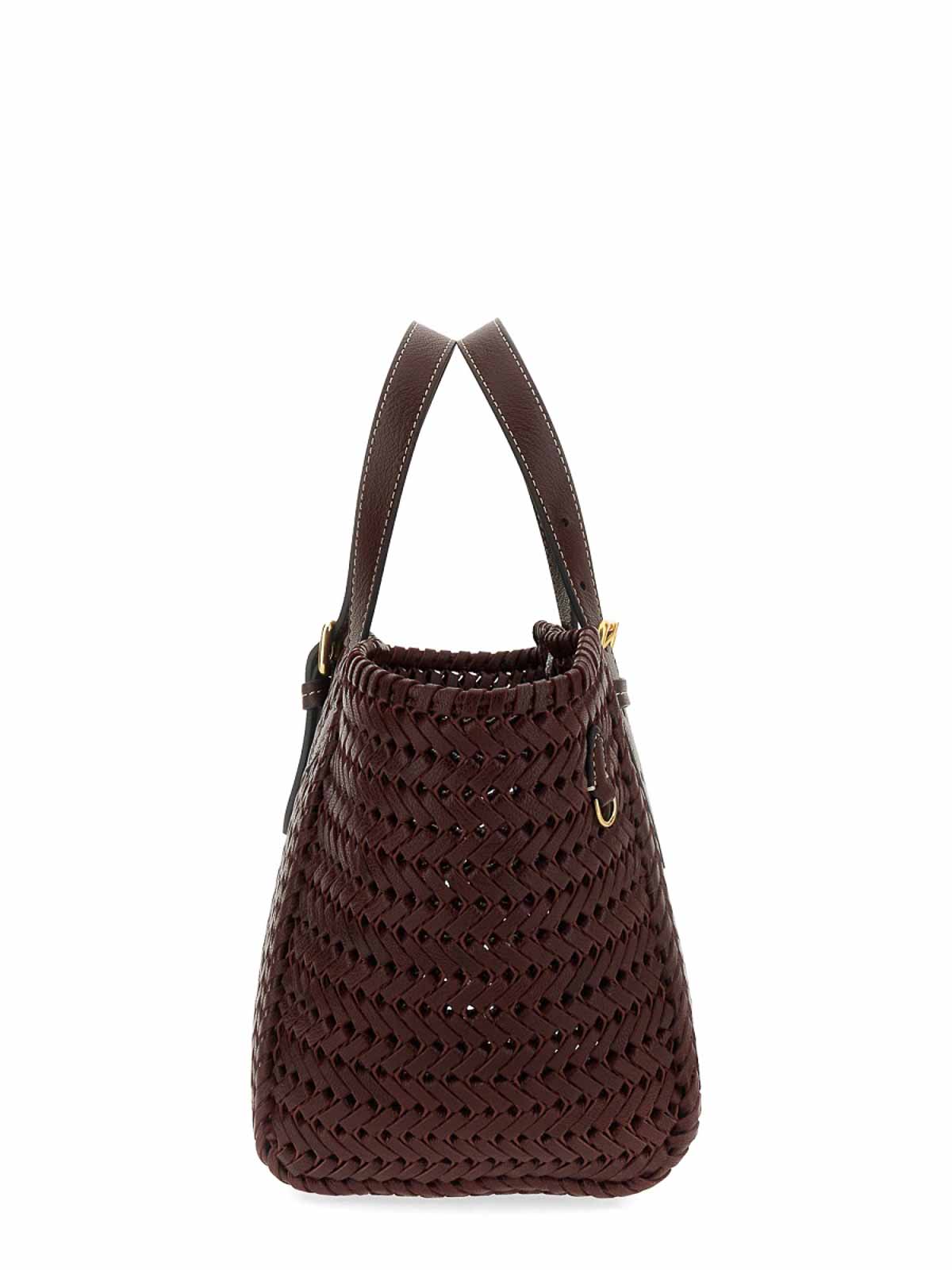 Anya Hindmarch Neeson Square Bag - Dark Red|187374ROSEWOOD