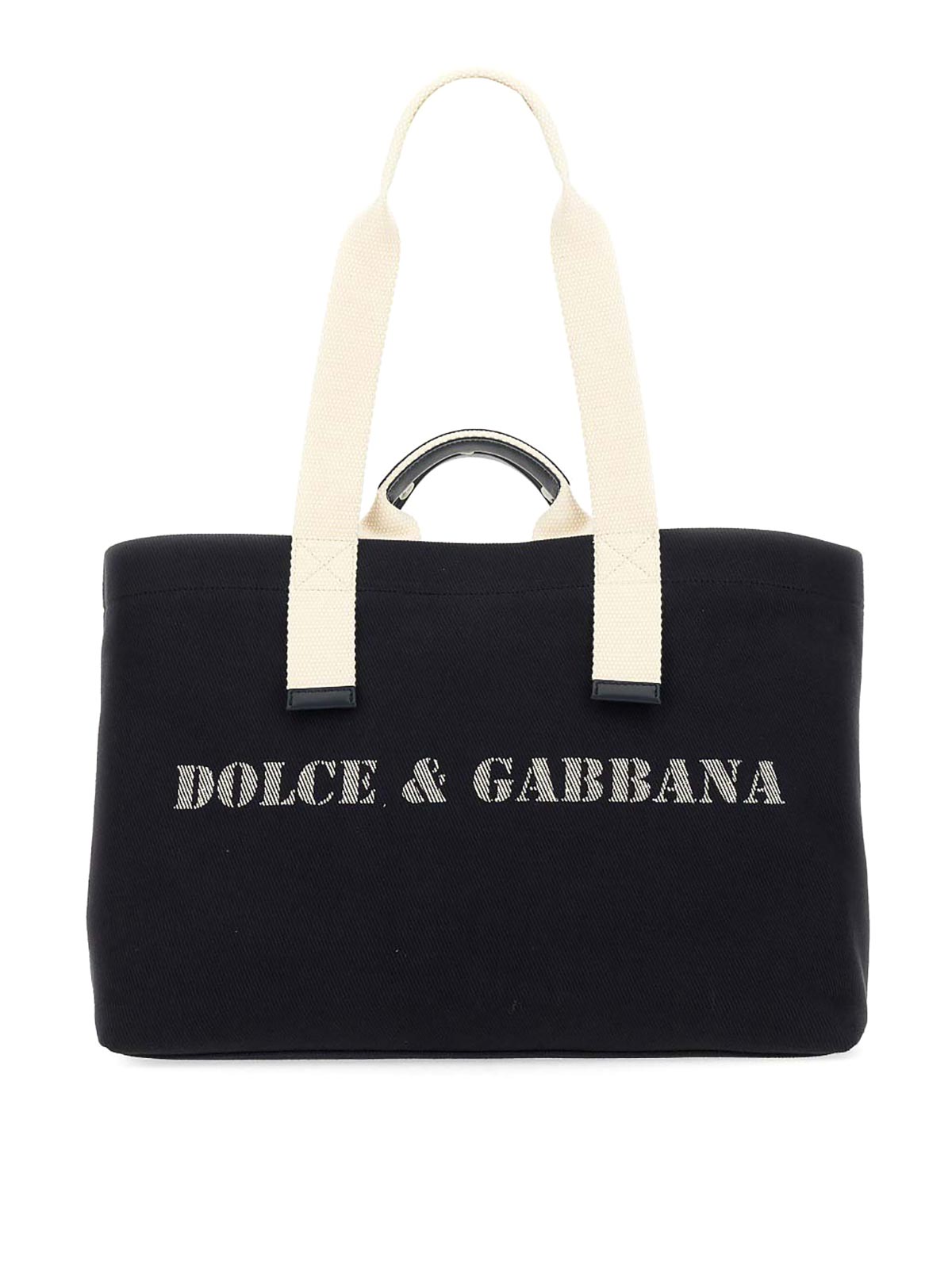 Shop Dolce & Gabbana Shopping Bag With Logo In Blue