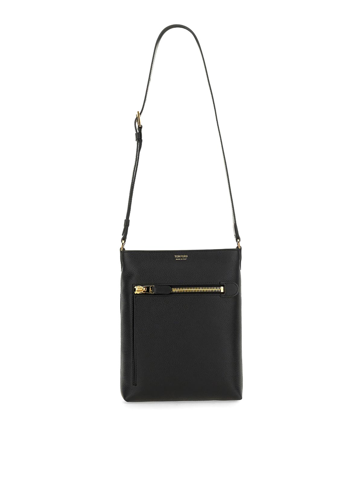 Shop Tom Ford Leather Shoulder Bag In Black