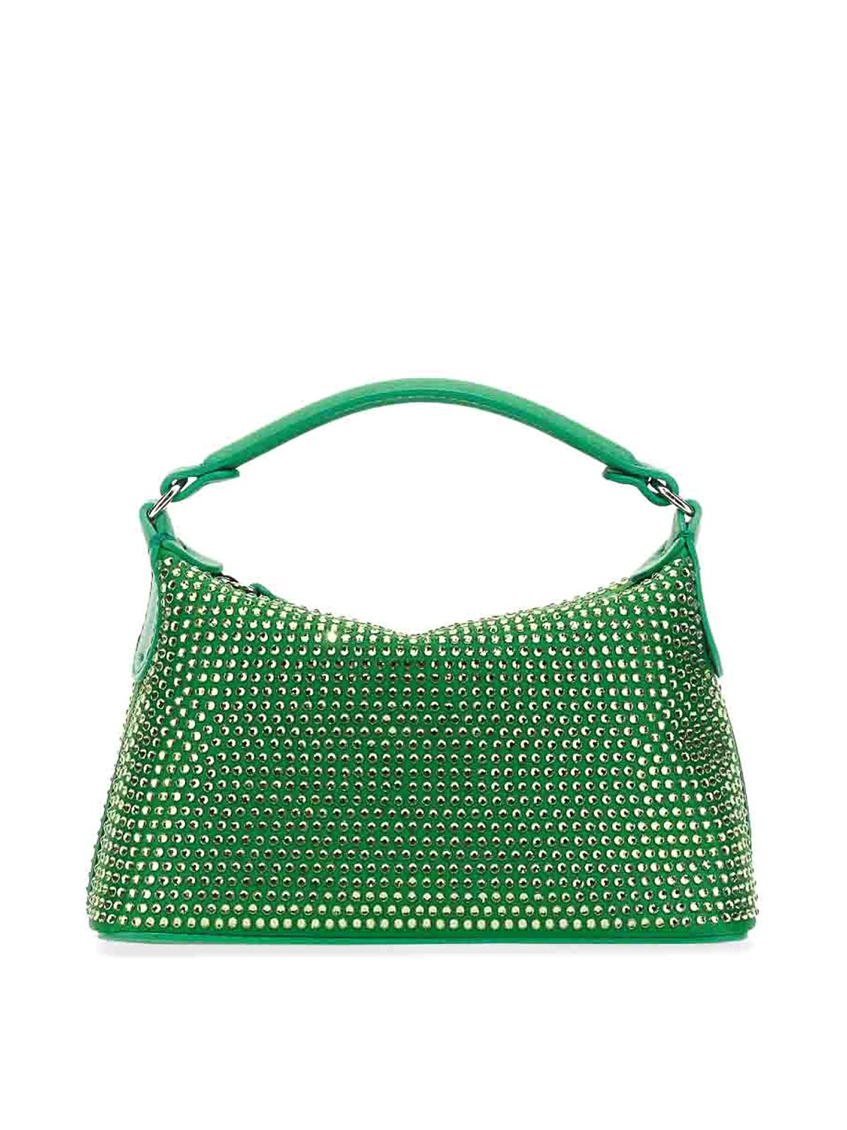 Shop Leonie Hanne Hobo Rhinestones Bag In Green