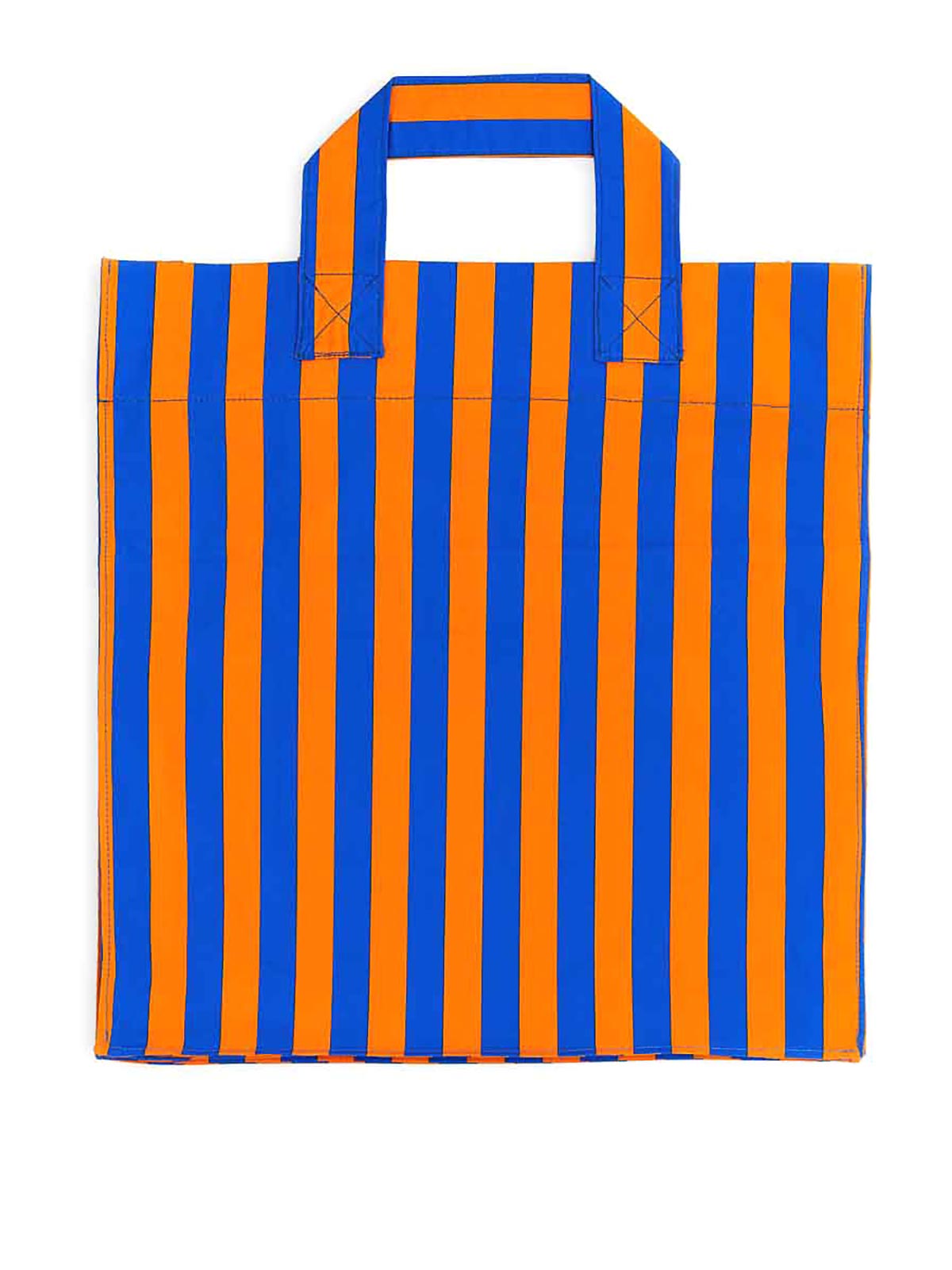 Sunnei Shopper Bag With Striped Pattern In Multicolour