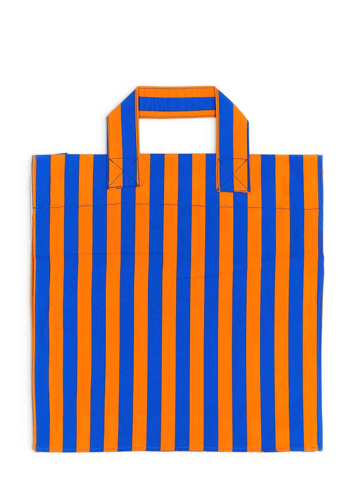 Shop Sunnei Shopper Bag With Striped Pattern In Multicolour