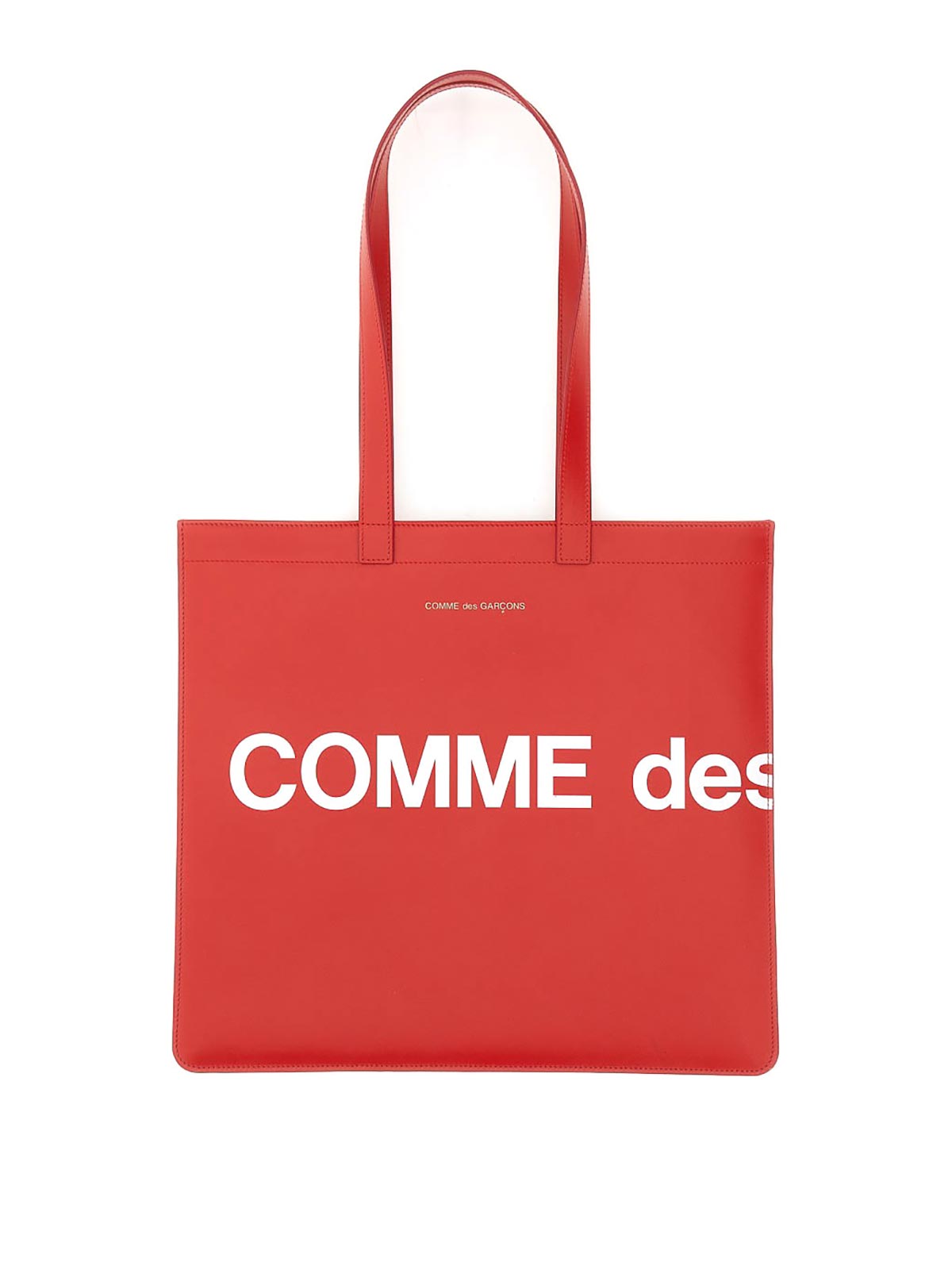 Shop Comme Des Garçons Huge Logo Tote Bag In Red