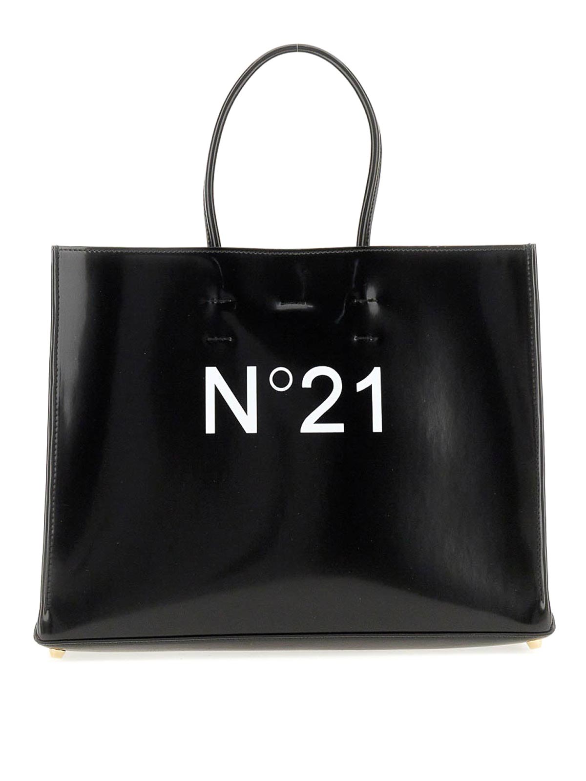 Shop N°21 Shopper Bag With Logo In Black