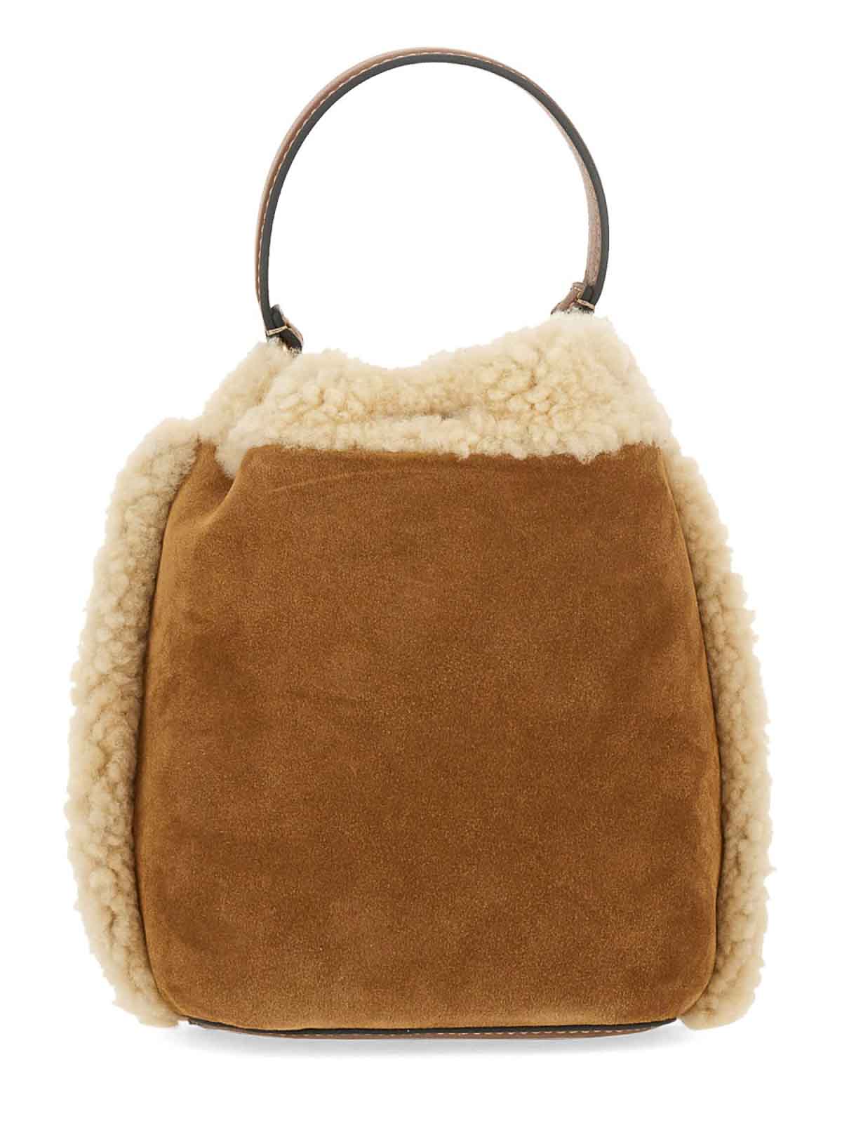 Bucket bags Anya Hindmarch - Shearling Bucket Bag - 182447NATURAL