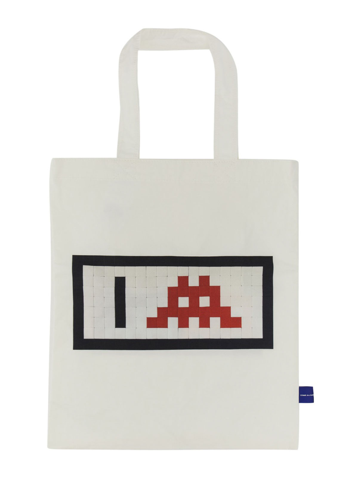 Shop Comme Des Garçons Pixel Shopping Bag In White