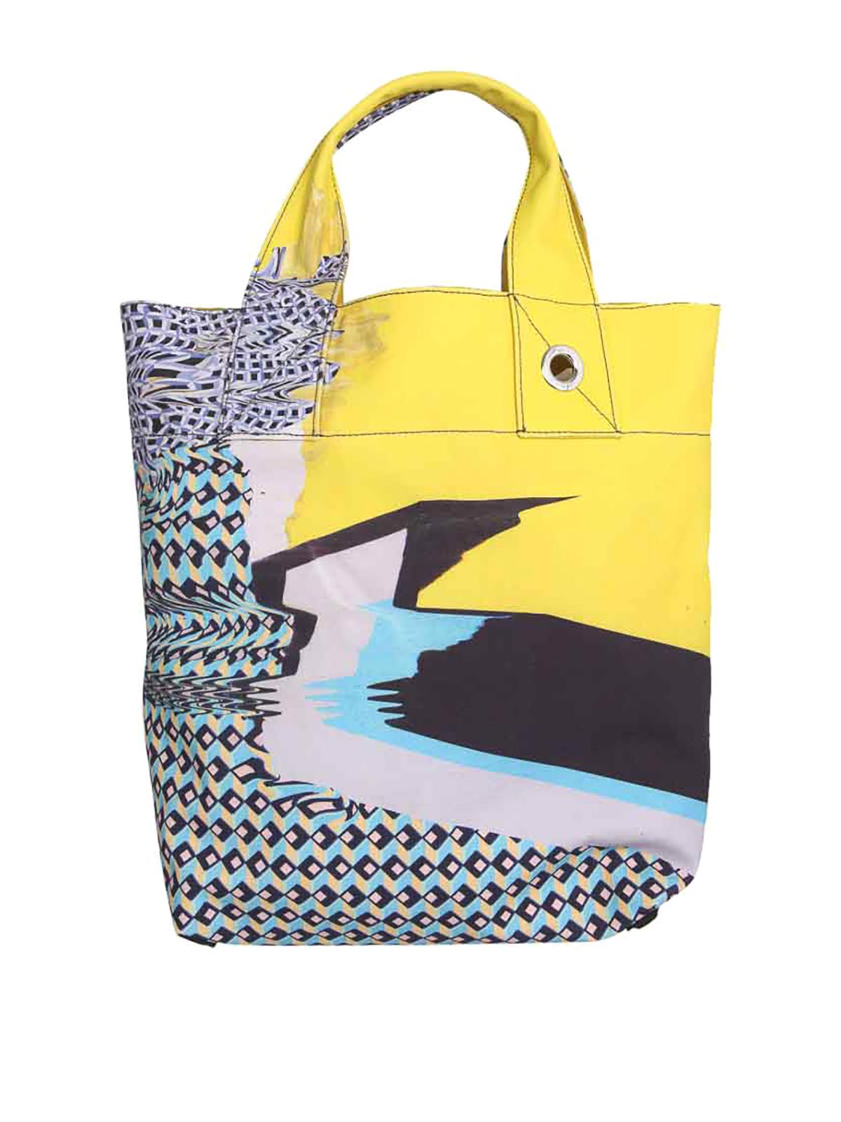 Shop Dries Van Noten Cotton Tote Bag In Yellow