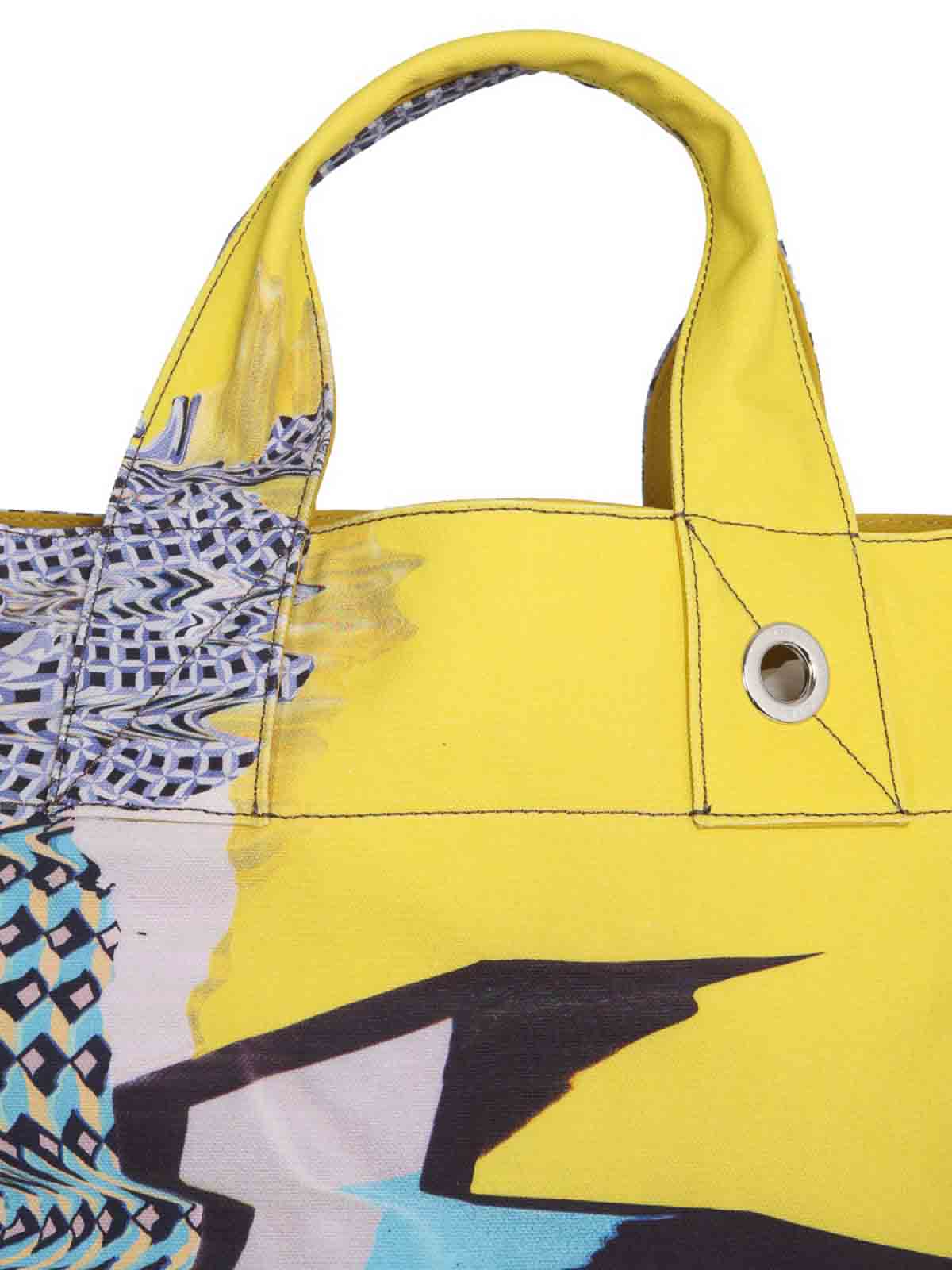 Shop Dries Van Noten Cotton Tote Bag In Yellow