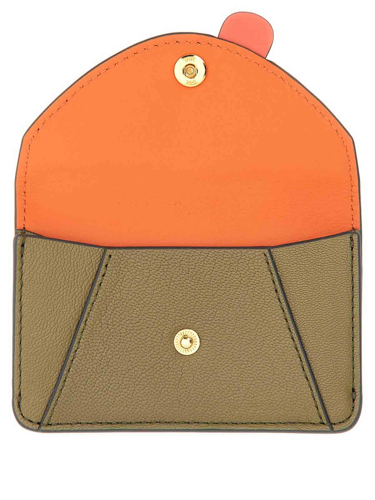 Shop Anya Hindmarch Leather Card Holder In Green