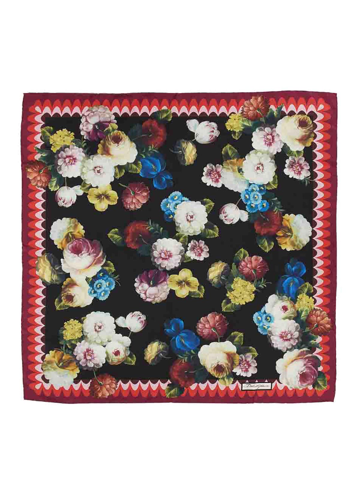 Shop Dolce & Gabbana Silk Scarf In Multicolour