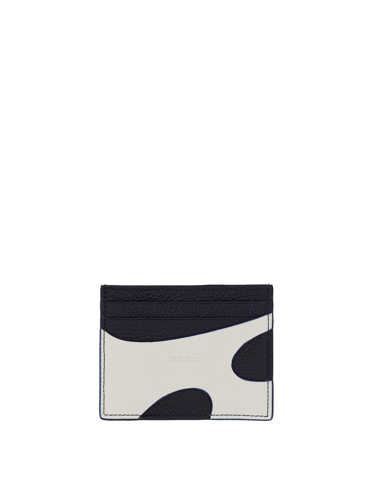 Shop Ferragamo Leather Card Holder In White