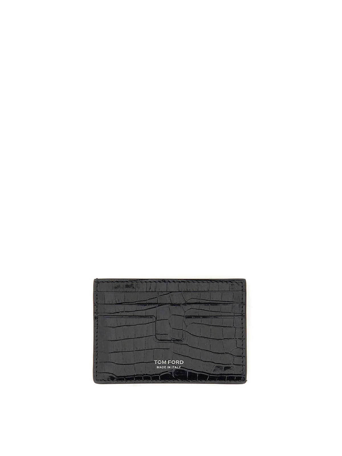 Shop Tom Ford T Line Card Holder In Black