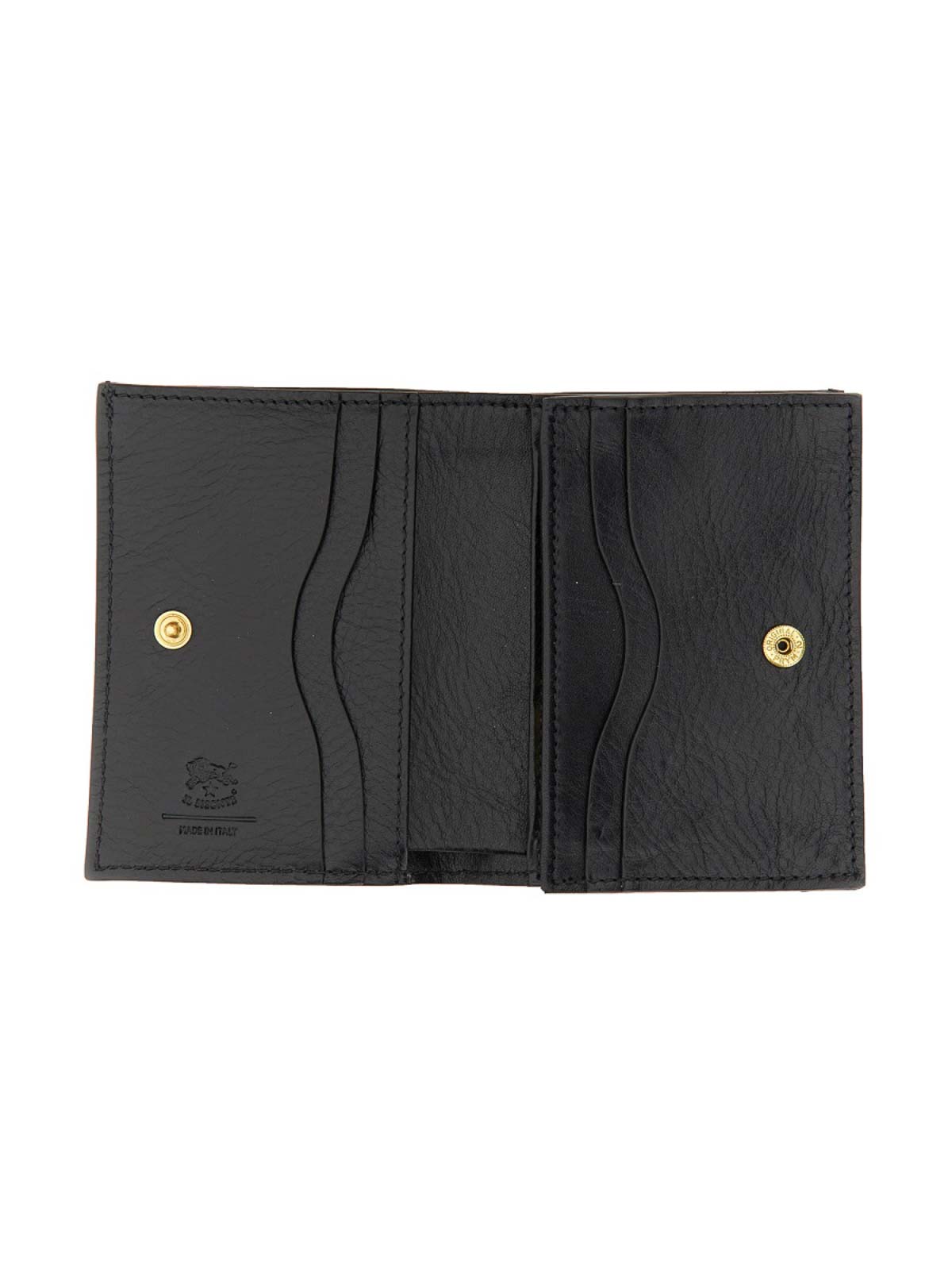 Shop Il Bisonte Small Leather Wallet In Black