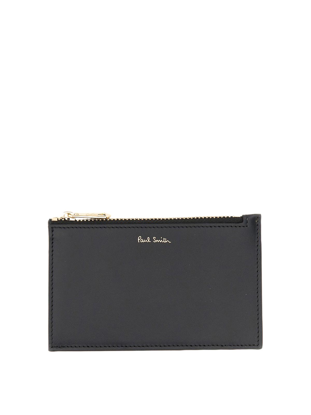 Shop Paul Smith Zippered Card Holder In Black