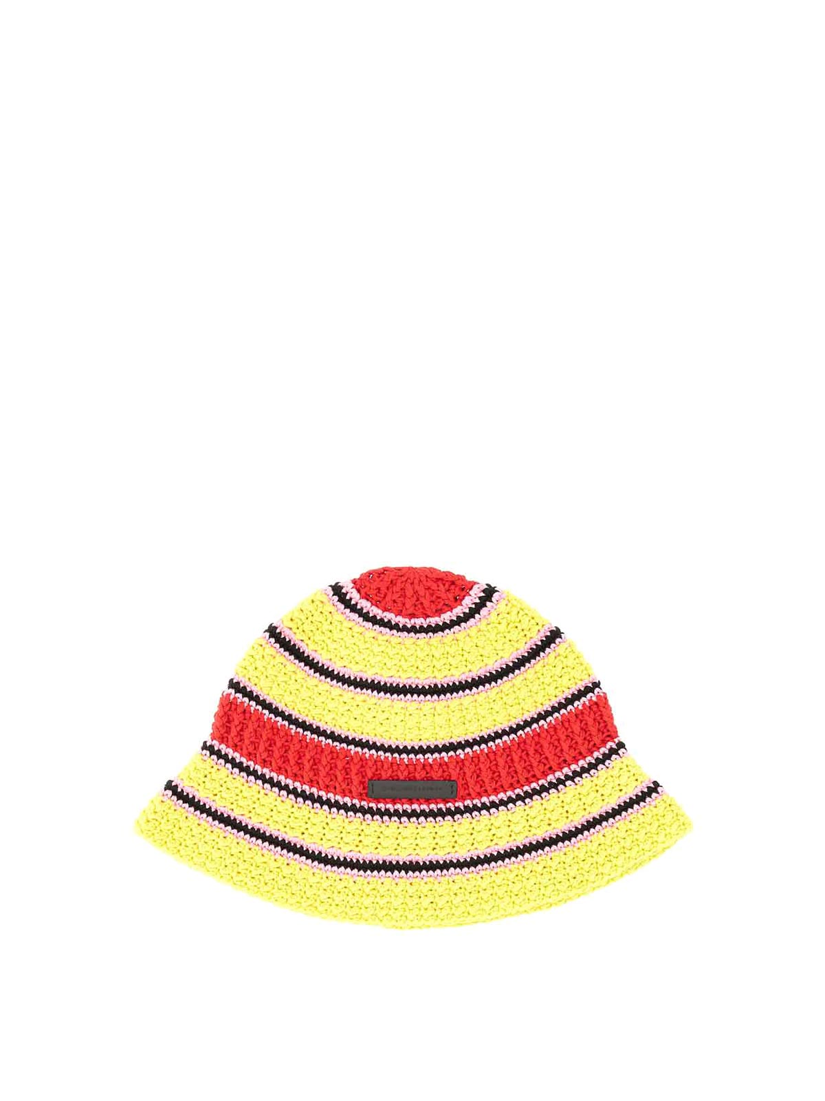 Stella Mccartney Crochet Bucket Hat In Multicolour