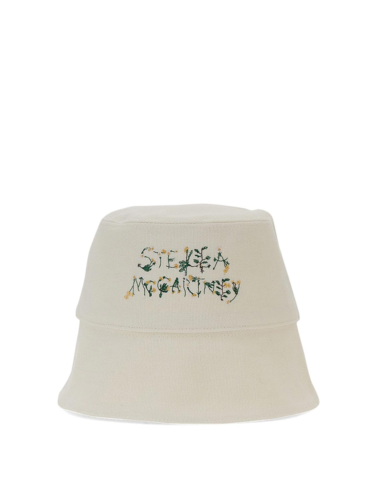 Stella Mccartney Bucket Hat With Logo In White
