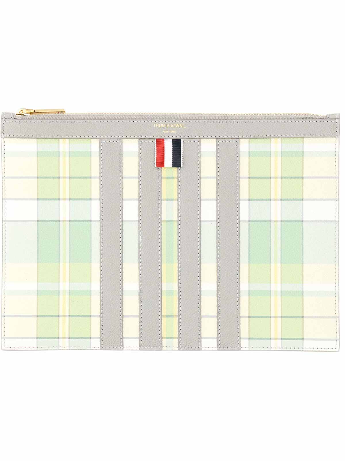 Shop Thom Browne Small Document Holder In Green