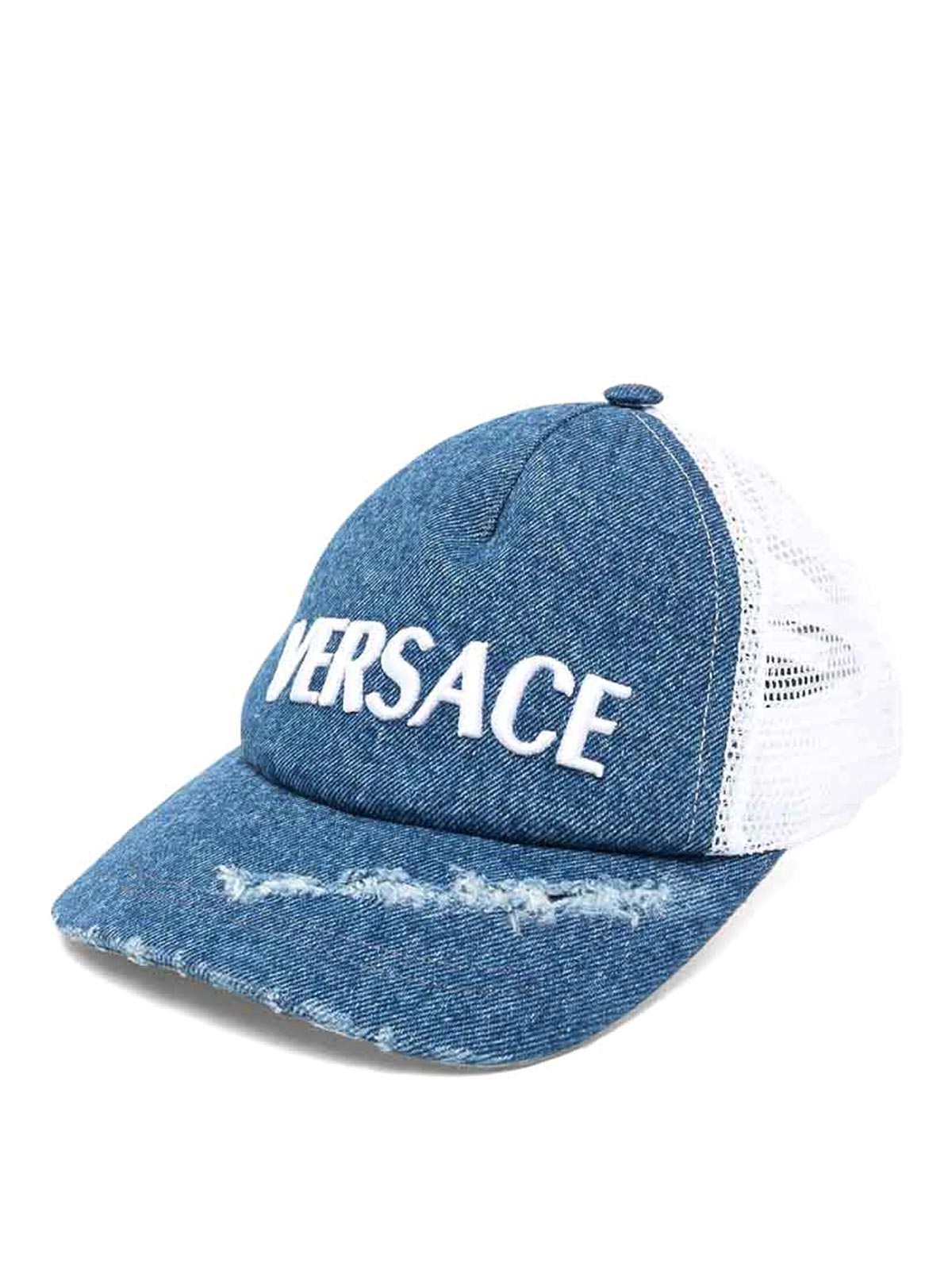 Versace Baseball Cap In Blue