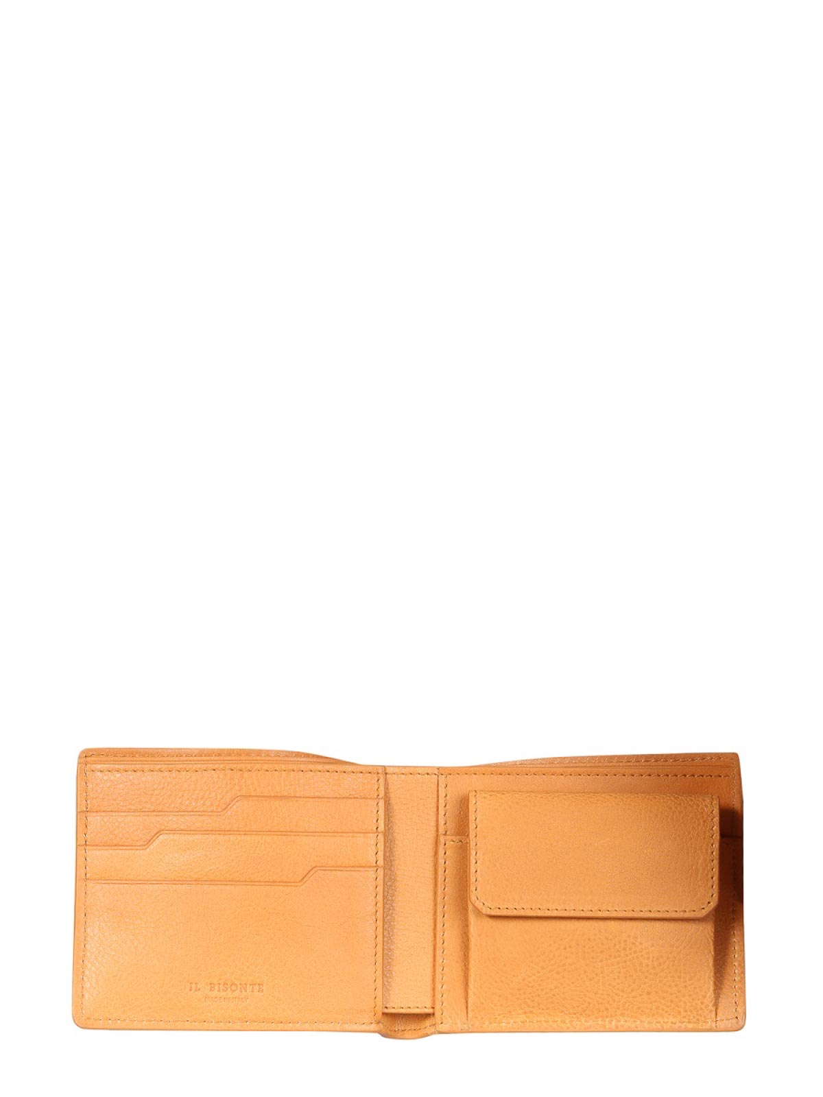 Shop Il Bisonte Leather Bifold Wallet In Beige