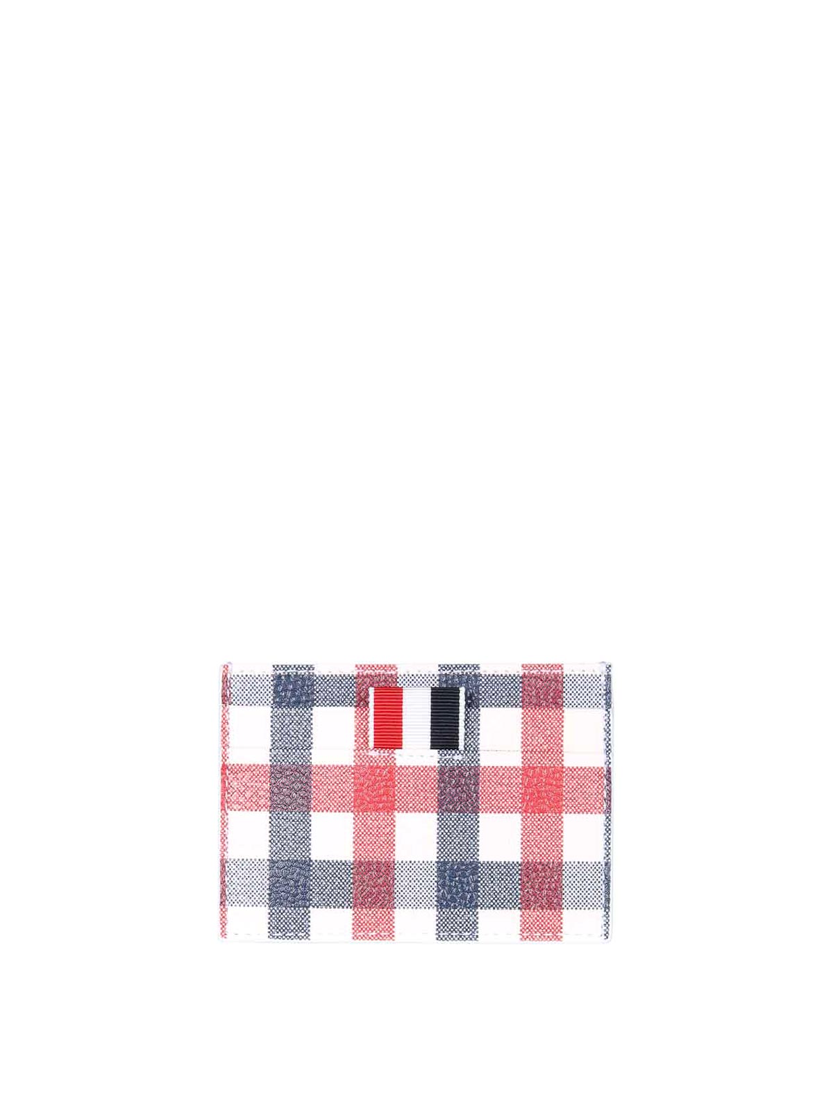 Shop Thom Browne Card Holder With Logo In Multicolour