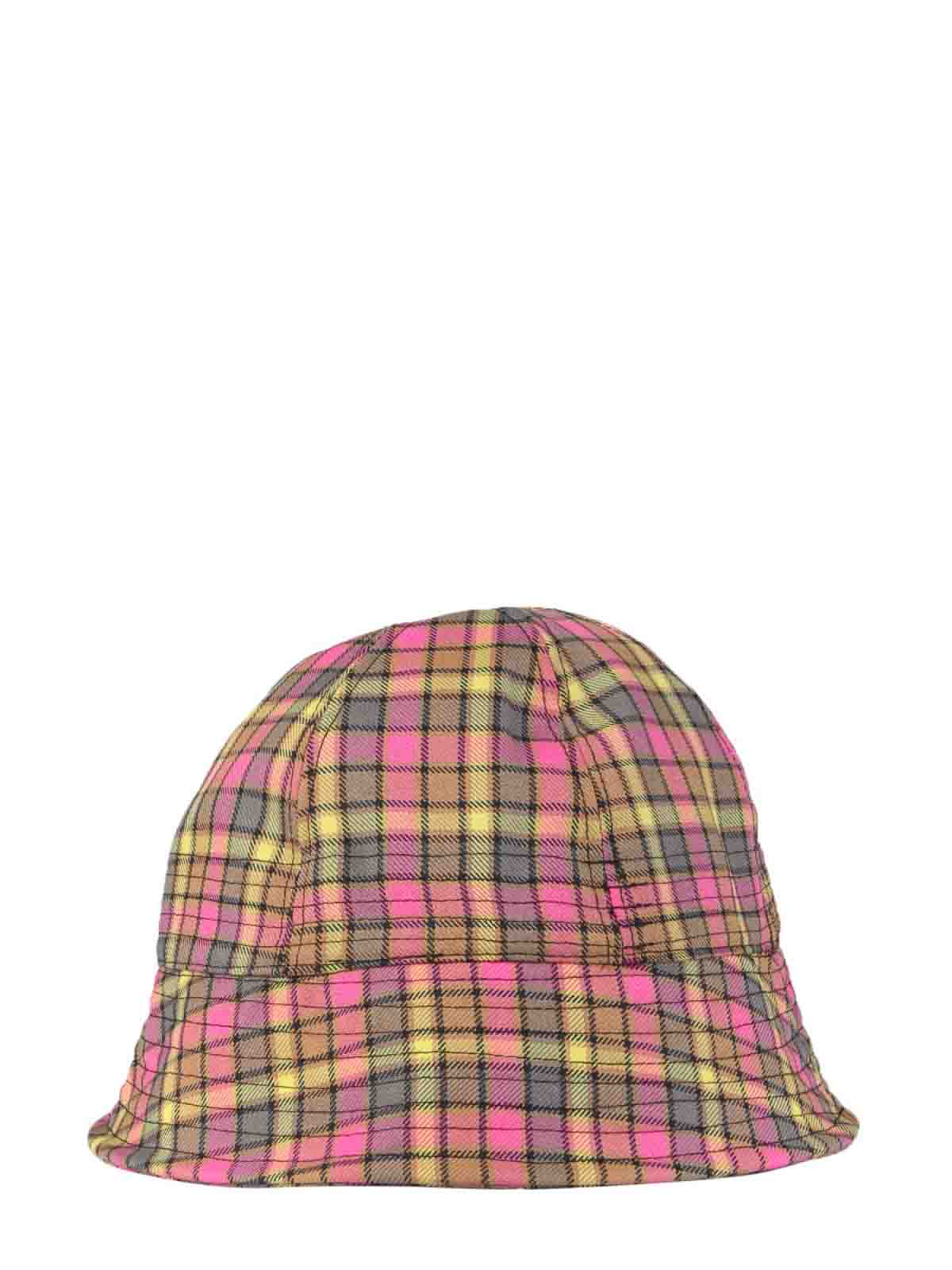 Shop Msgm Cloche Hat In Multicolour